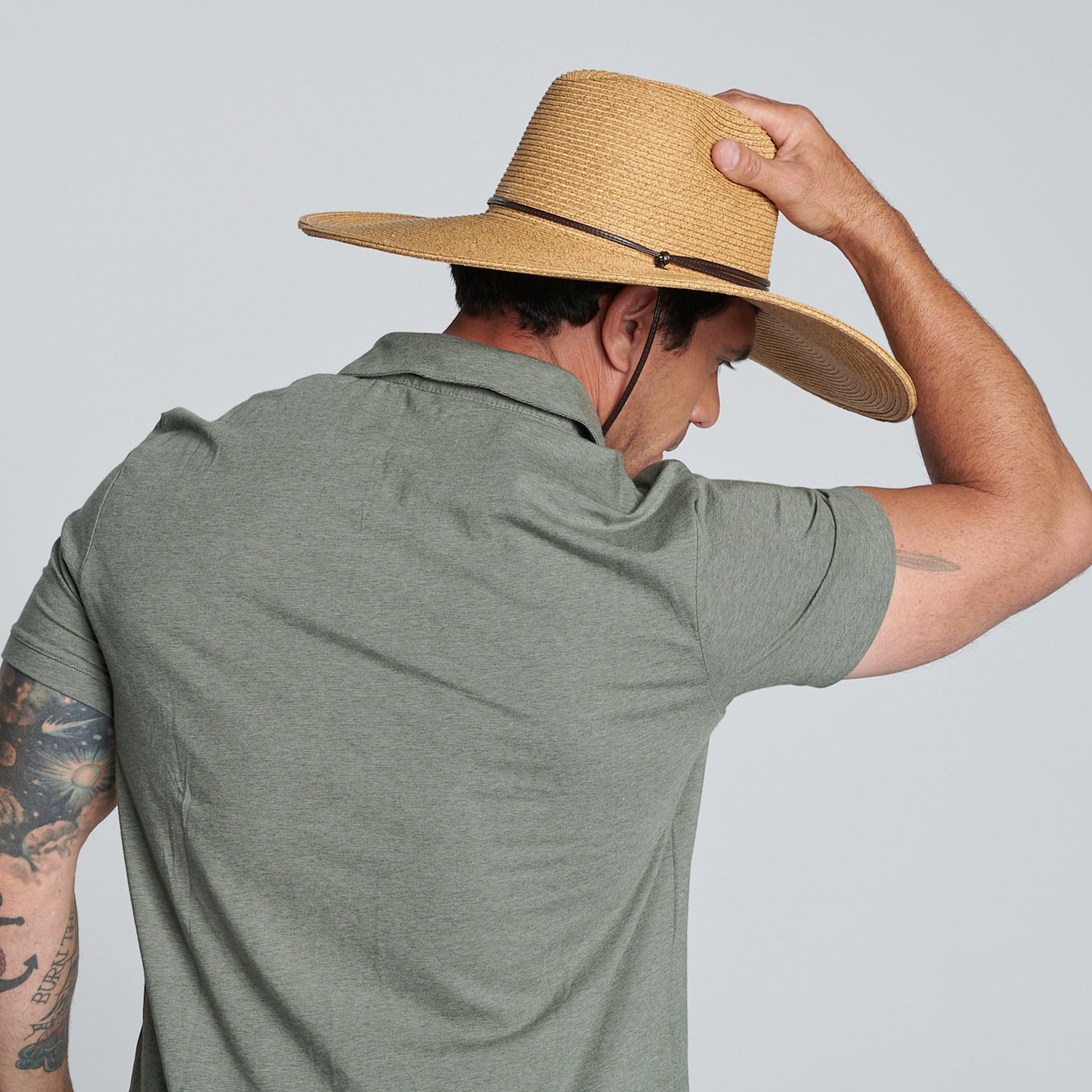 San Diego Hat Co. El Campo 5 Brim UPF50 Sun Hat with Chin Cord - Wide Brim Sun Protection for Beach, Gardening & Outdoor Activities