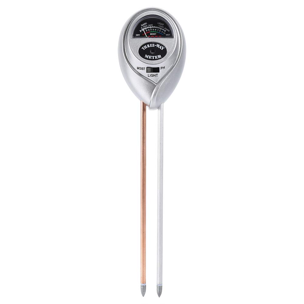 Aqur2020 MS02 3-in-1 Soil Tester - Digital pH Meter for Plants, Moisture & Light Sensor - Essential Gardening Tool for Indoor/Outdoor Plants, Lawn, Farm - Perfect for Home Gardeners & Professional Growers (Ideal for Monitoring Plant Health & Soil Conditions)