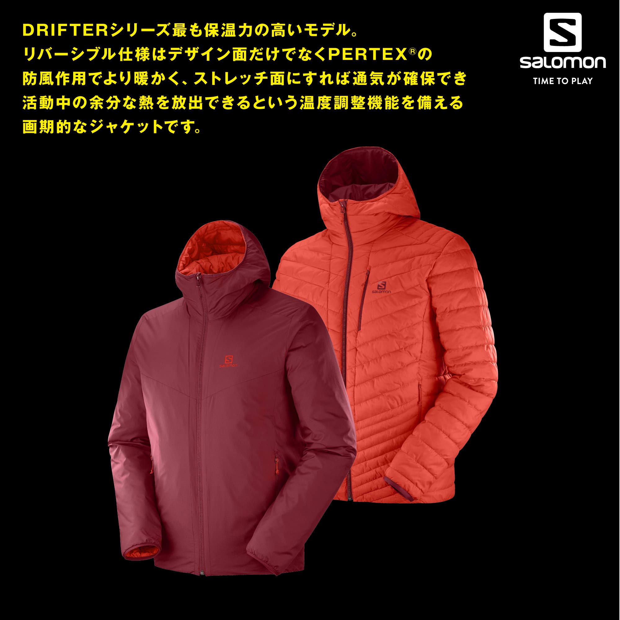 Salomon Men's Drifter Loft Hoodie - Lightweight Water-Resistant Hiking Jacket for Outdoor Adventures & Casual Wear