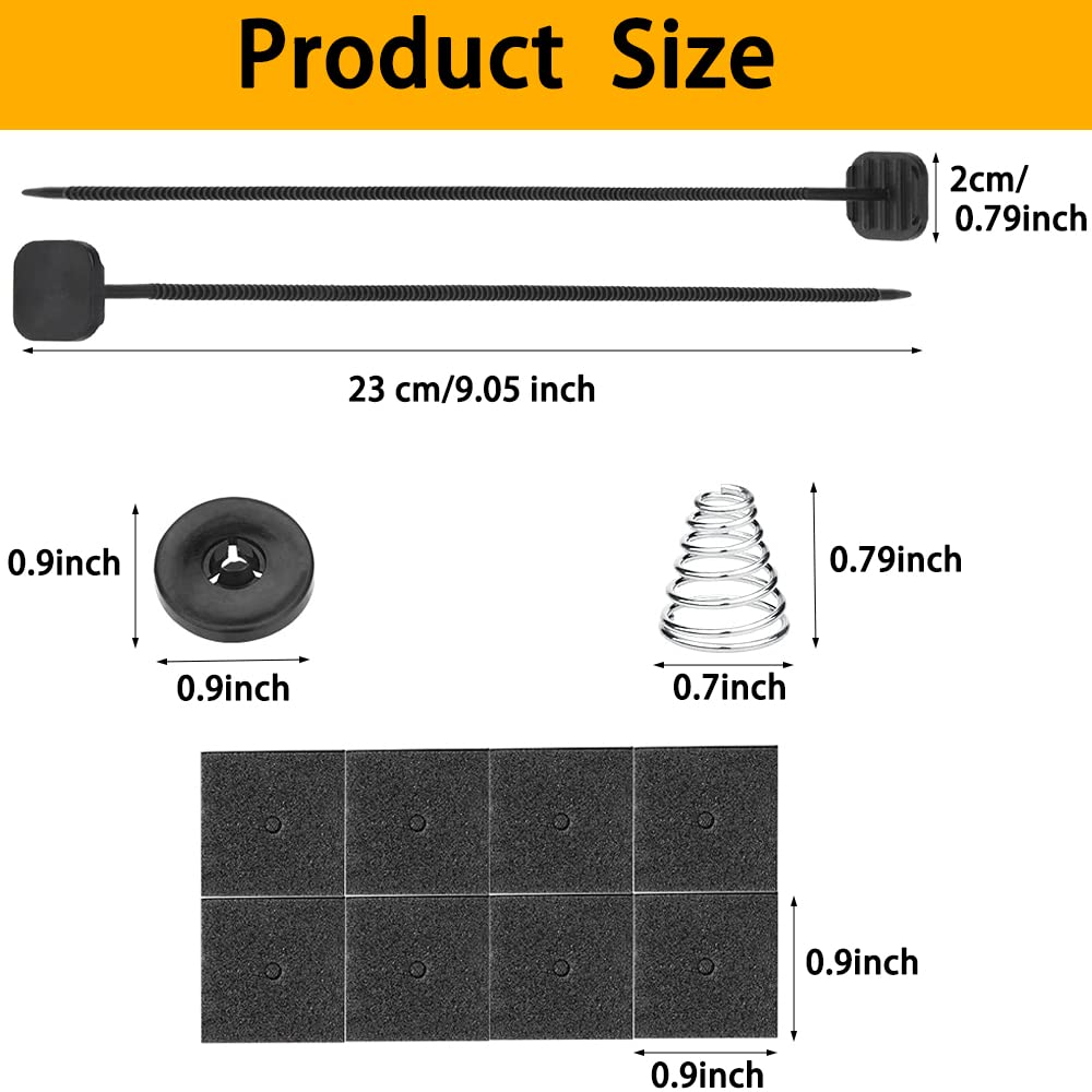 Universal Black Electric Radiator Fan Mounting Kit - Slim Plastic Push Through Radiator Tie Strap for Push/Pull Fan Installation - Perfect for Car Cooling System, Truck Radiator Upgrade & Performance Vehicle Mods