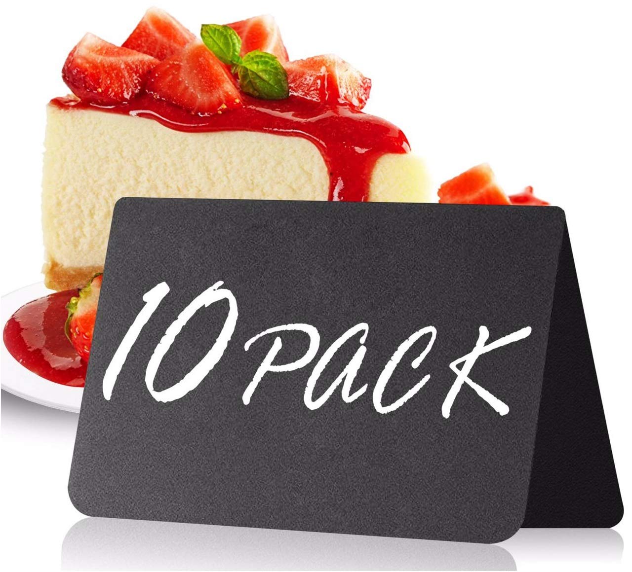 10 Pack Mini Chalkboard Table Tent Signs 4