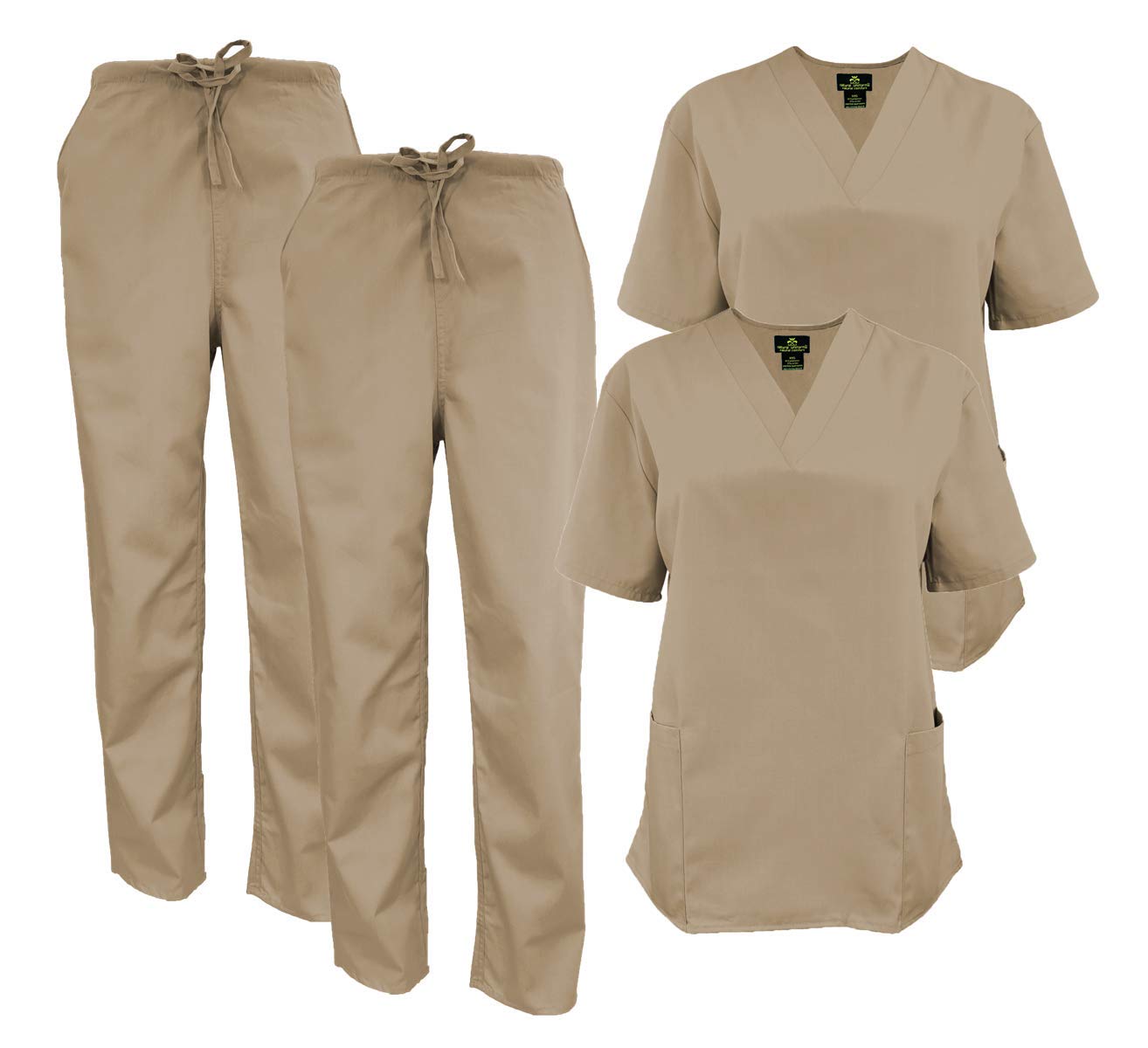 Premium Women's Medical Scrub Set - 2-Pack Comfortable Uniform Tops & Pants for Nurses & Healthcare Professionals | Perfect for Hospitals, Clinics & Long Shifts