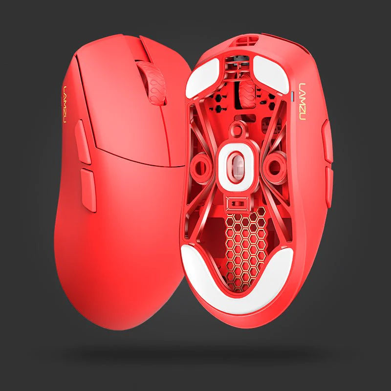 Lamzu Maya Wireless Gaming Mouse - Imperial Red (4K Compatible) | Lightweight Ergonomic Design for FPS, MOBA & Esports | PC & Mac Gaming Accessories