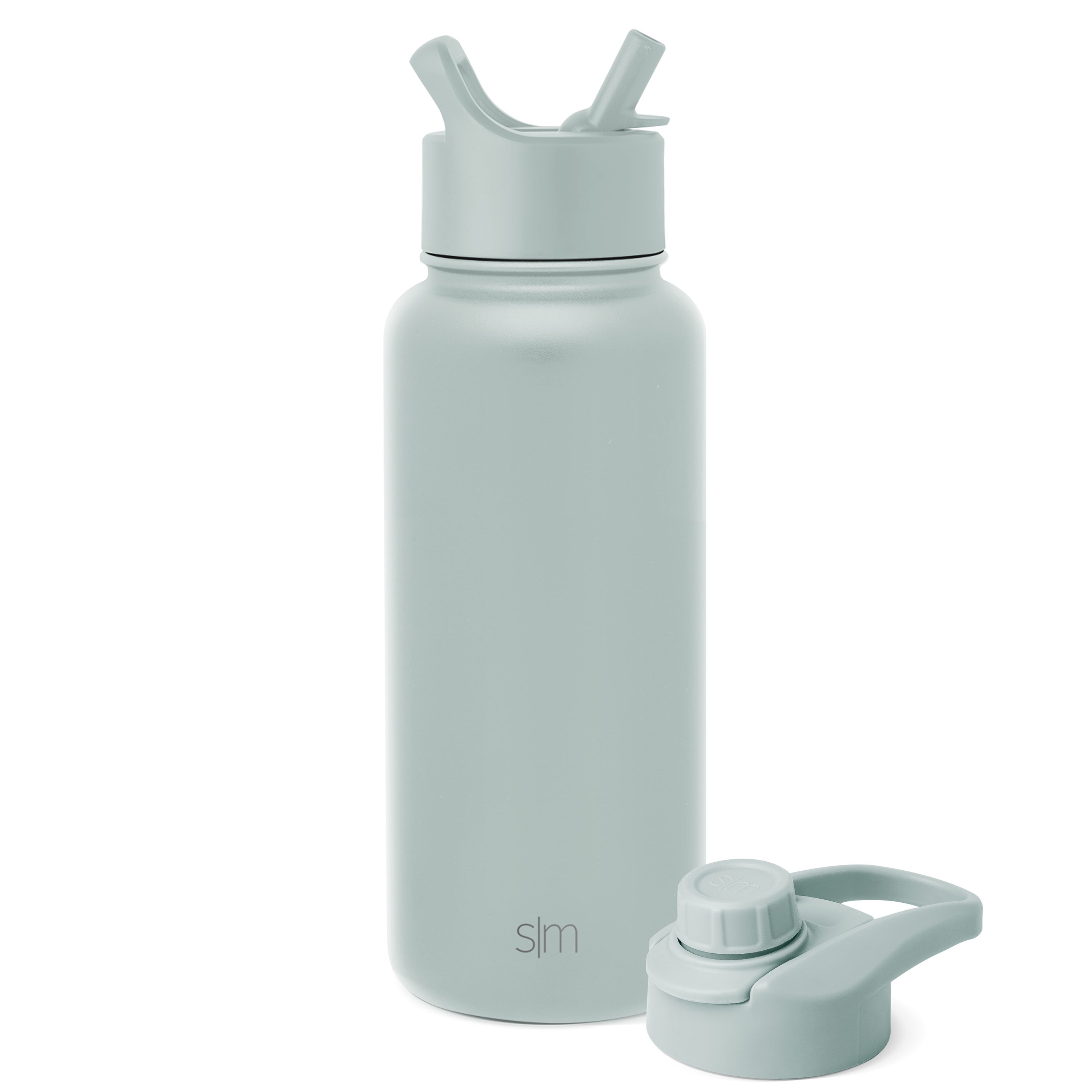 Summit Water Bottle with Straw Lid and Chug Lid - Leakproof Stainless Steel Insulated Bottle for Gym, Hiking & Outdoor Activities