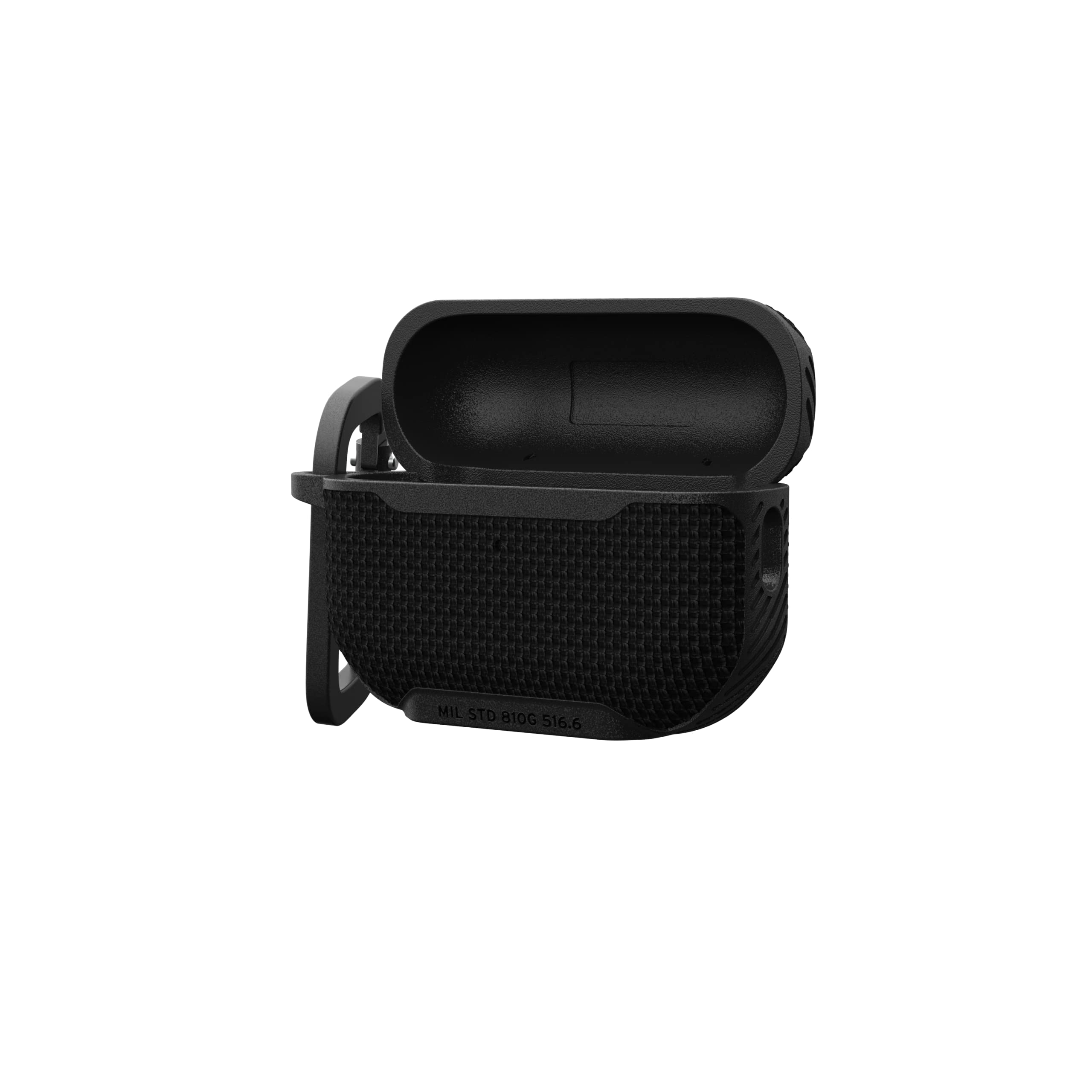 UAG Metropolis Ballistic ARMR Black Rugged Protective Case for AirPods Pro 2nd Gen (2022) | MagSafe Compatible | Keychain Carabiner | Shockproof Cover | Perfect for Outdoor Activities, Travel & Daily Use