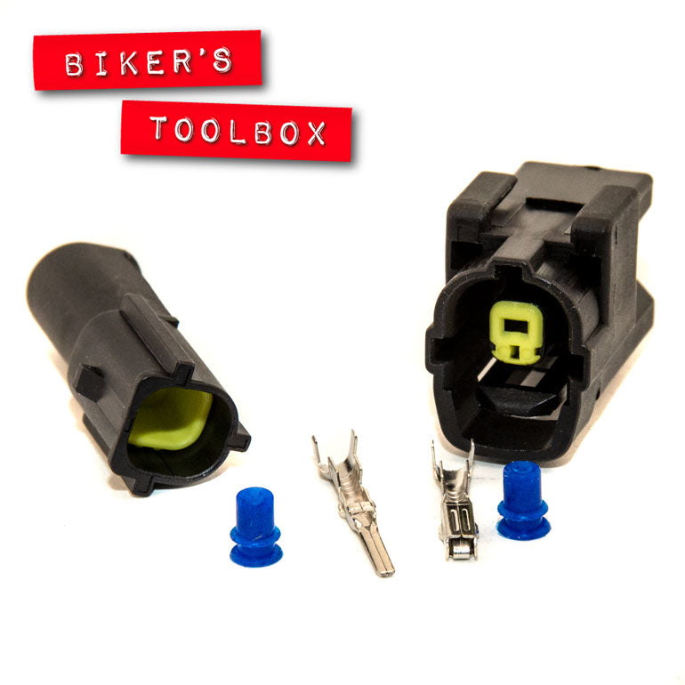 1 Way AMP Econoseal J Series Waterproof Electrical Connectors - Ideal for Automotive, Marine, and Outdoor Wiring Applications