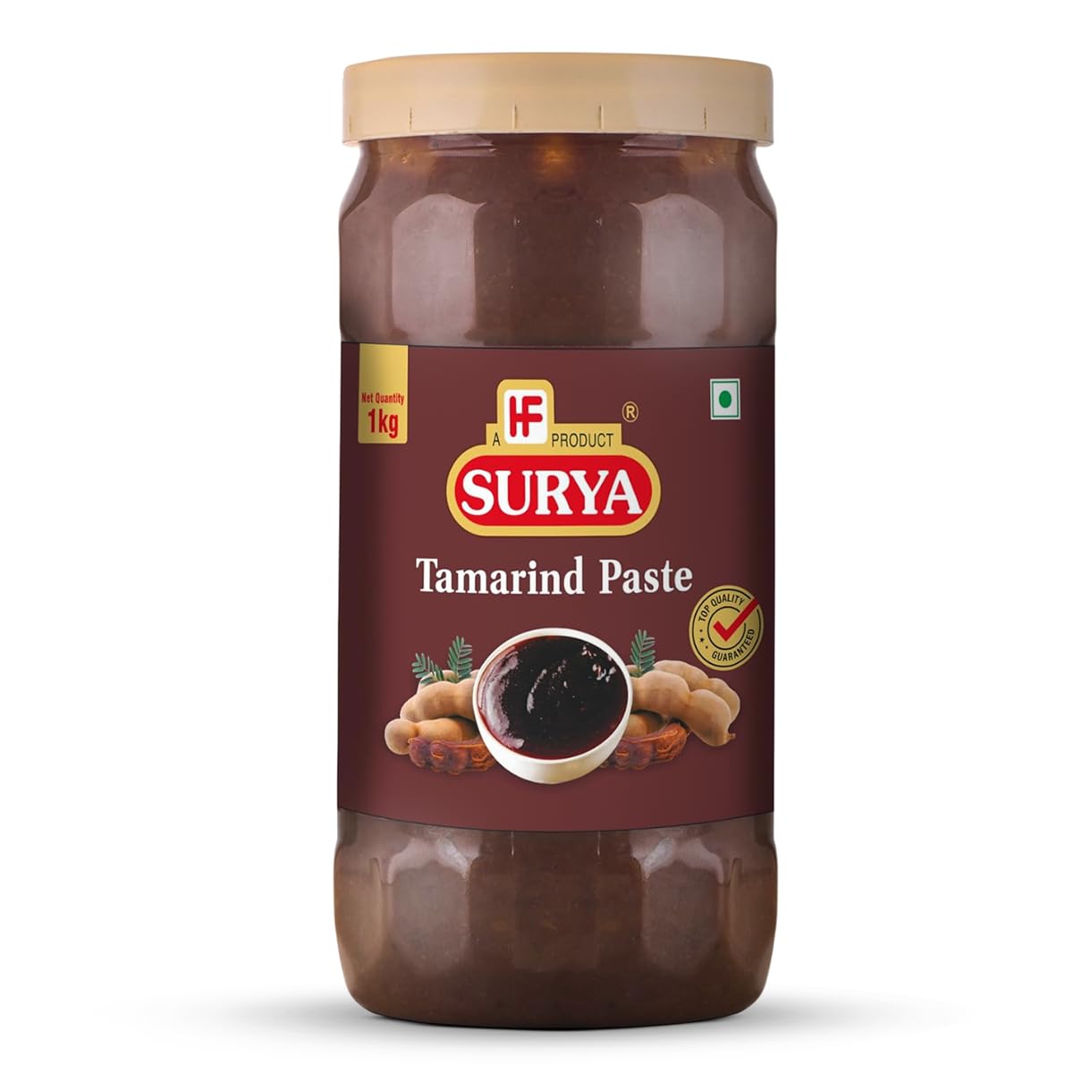 SURYA 1kg Tamarind Paste (Imli) - Natural, Ready to Use Cooking Paste for Indian & Asian Cuisine - No Added Flavors or Preservatives - Perfect for Curries, Chutneys, and Beverages