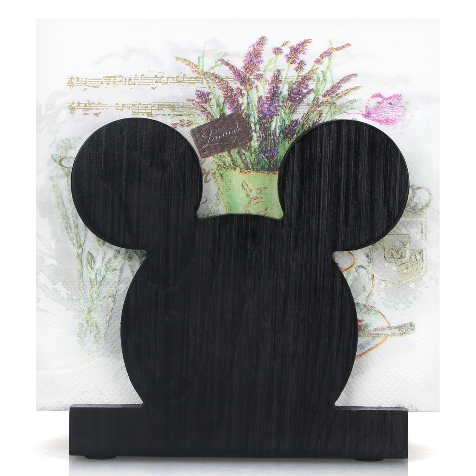 Stylish Wooden Napkin Holder - Modern Farmhouse Kitchen & Bathroom Decor - Funny Christmas Cocktail Napkin Stand for Dining Table, Desk & Holiday Home Decoration | Perfect for Parties, Dinner Settings & Festive Decor