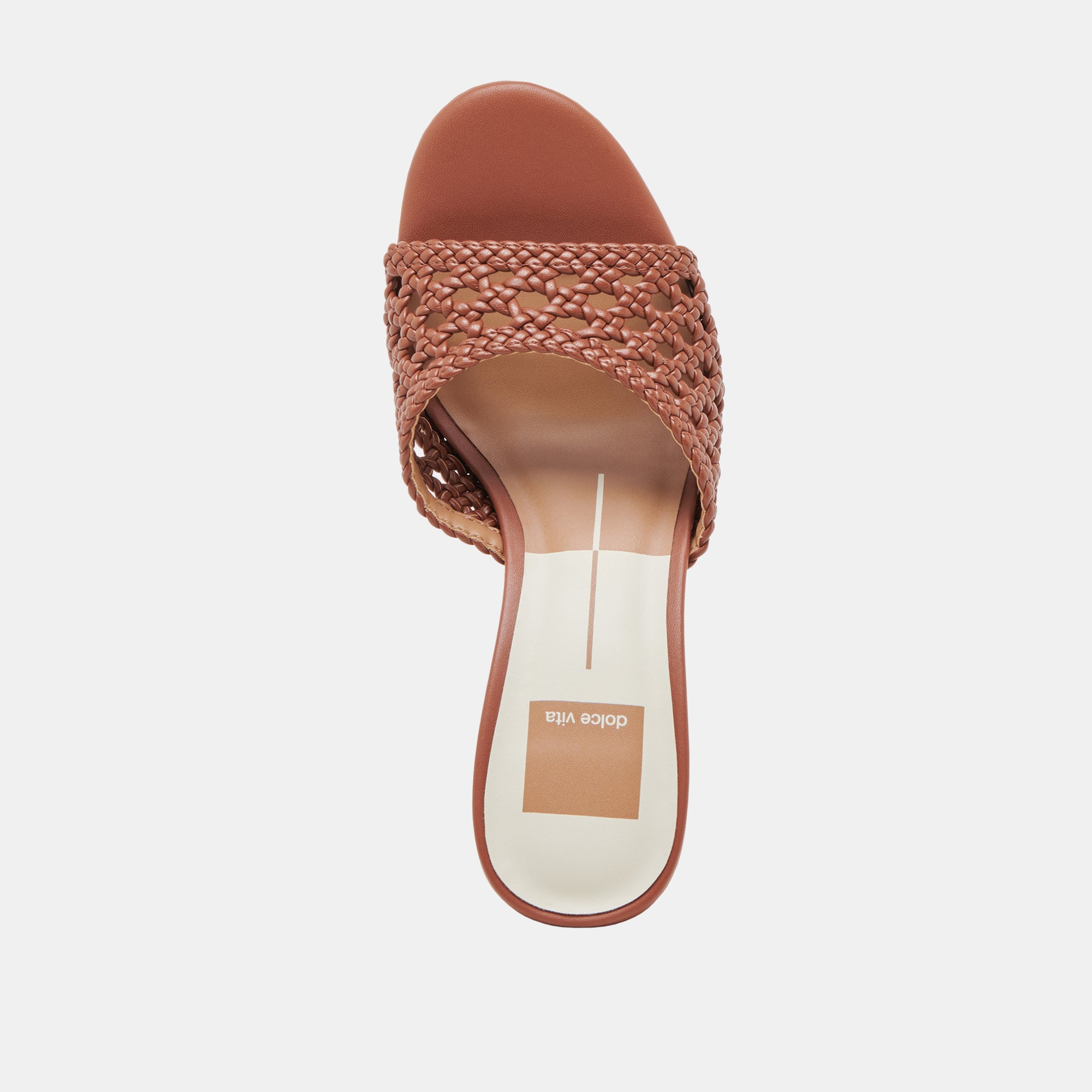 MARGOE Women's Cognac Woven Leather Heels - Stella Collection | Comfortable High Heels for Party, Wedding & Office Wear