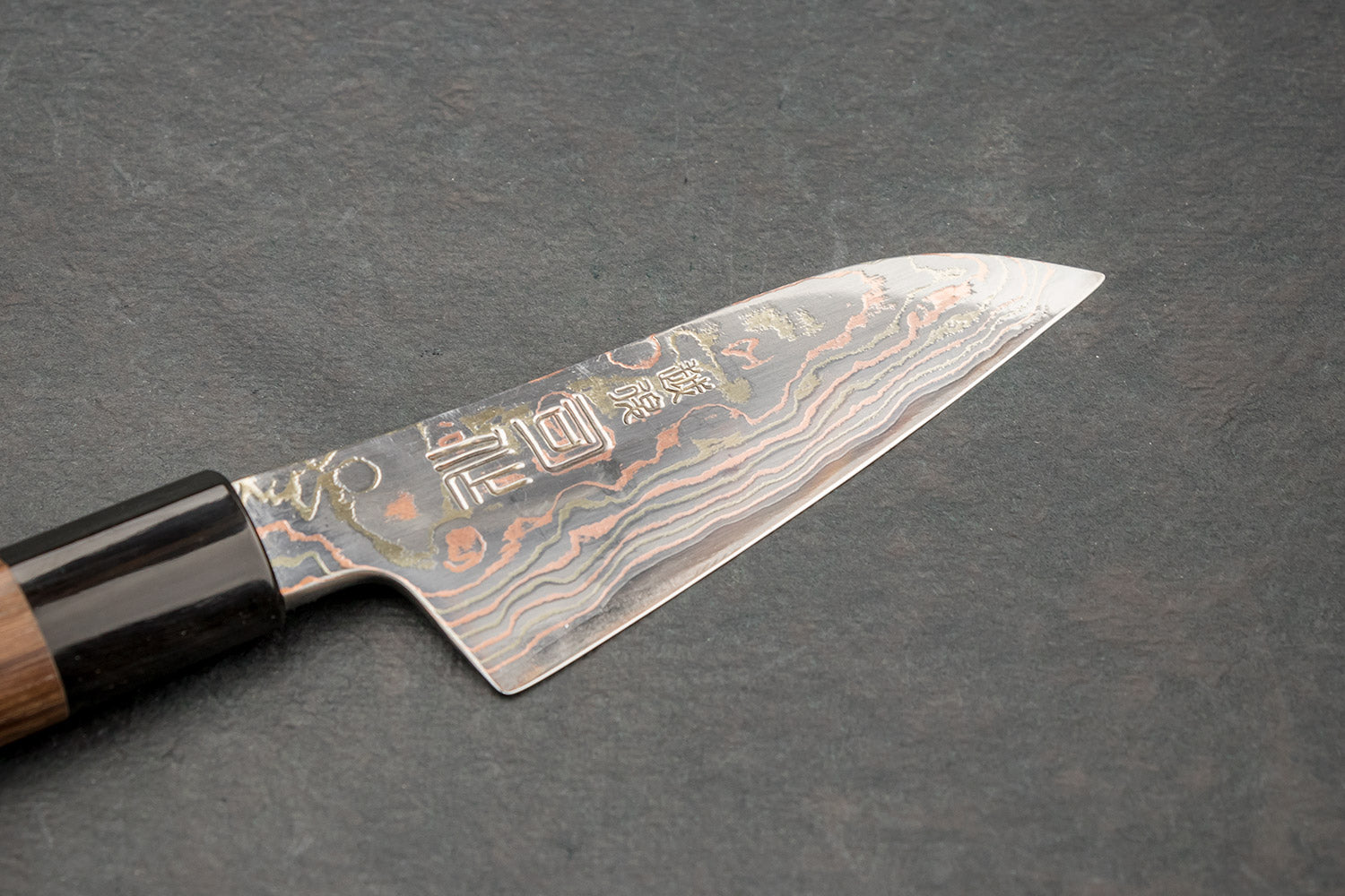 Premium Tsukasa Hinoura VS2 Color Damascus Petty Knife 100mm - Japanese Kitchen Knife for Precision Slicing, Chopping & Garnishing - Perfect for Chefs & Home Cooks