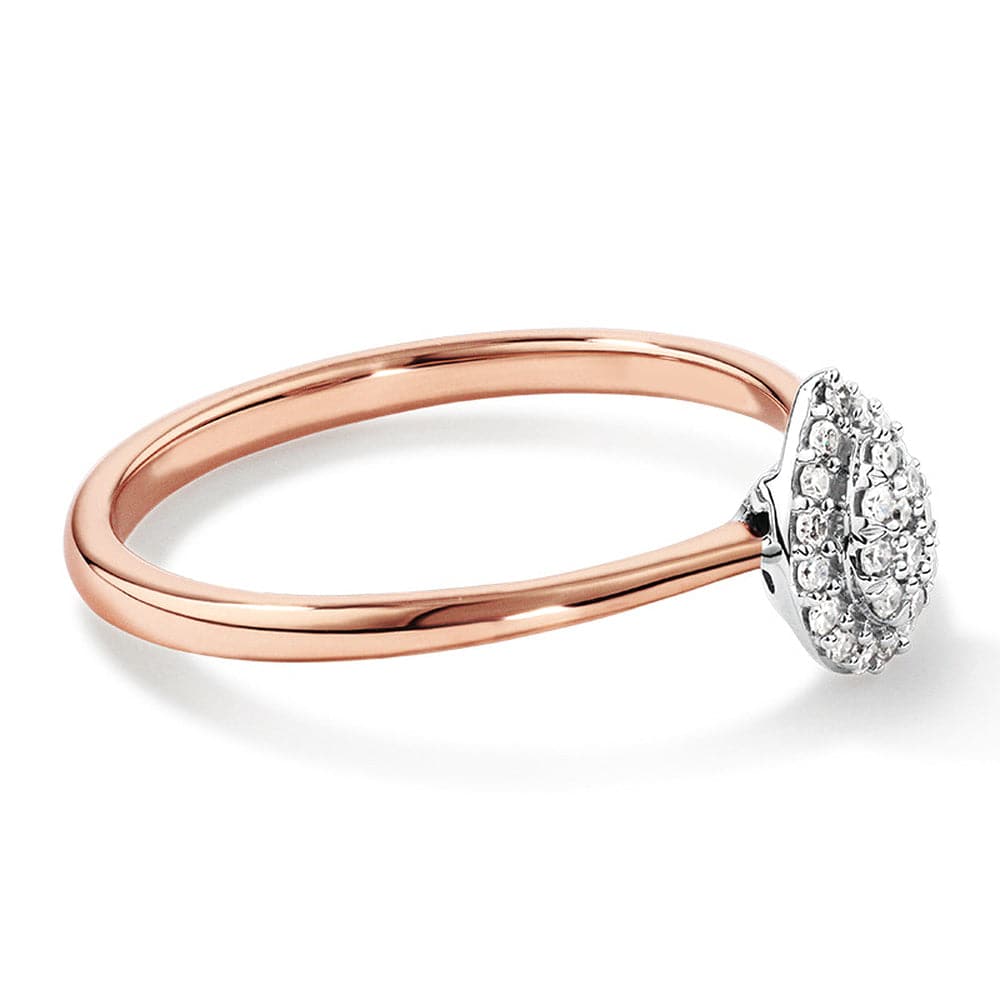 Lab Grown Diamond Promise Ring for Women - Pear Cluster Engagement Ring in 14K Gold - Perfect for Proposals, Anniversaries & Special Occasions