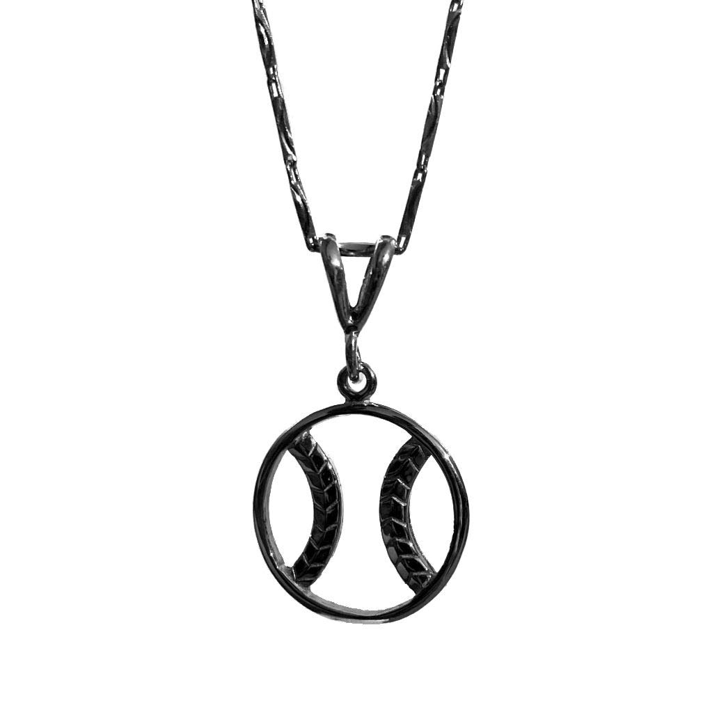 Baseball Zen Sterling Silver Necklace - Handmade Jewelry for Men & Women - Perfect Gift for Baseball Fans, Meditation Lovers & Spiritual Seekers - Ideal for Games, Yoga & Daily Wear