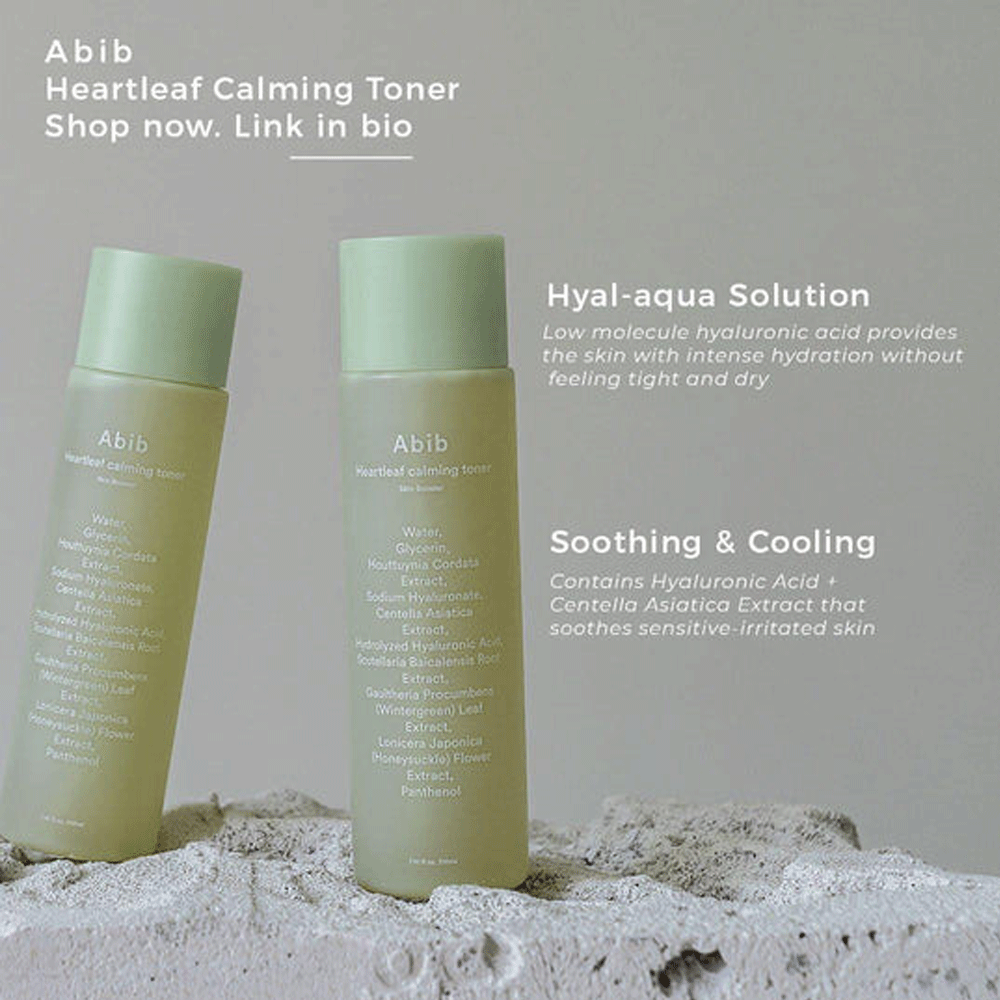 Abib Heartleaf Calming Toner 200ml - Soothing Facial Toner for Sensitive Skin, Hydrating & Redness Relief | Perfect for Daily Skincare Routine & Post-Sun Care