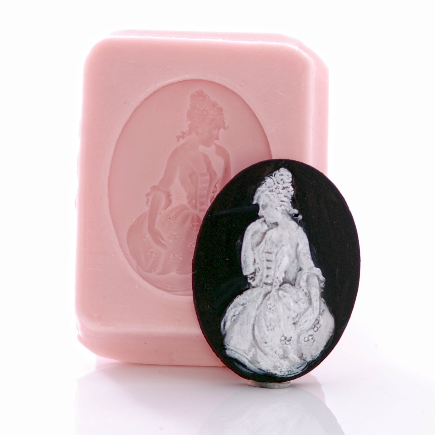 Victorian Lady Cameo Silicone Mold - Food Safe for Fondant, Chocolate, Candy, Resin, Polymer Clay - DIY Jewelry Making & Craft Supplies - Perfect for Cake Decorating, Candy Making, and Handmade Jewelry