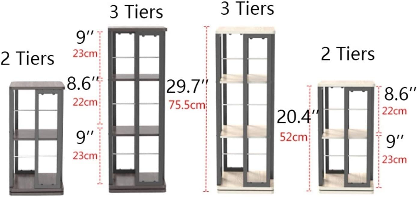 360 Degree Rotating Floor Shelf - SYALEO Cold Rolled Steel Corner Storage Organizer for Home, Kitchen, Bathroom & Office Use