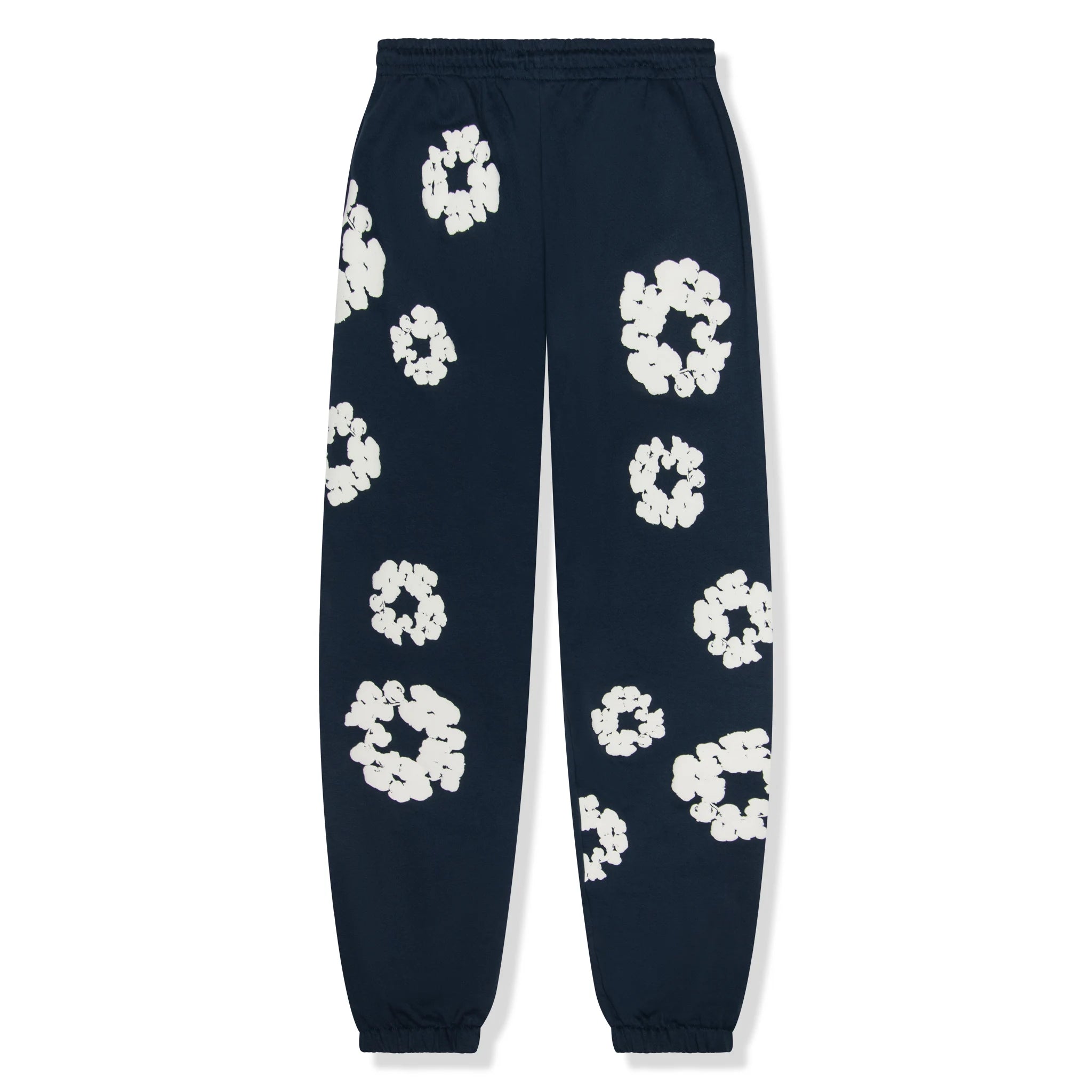 Denim Tears Cotton Wreath Navy Sweatpants for Men - Comfortable Casual Joggers for Streetwear & Lounge Wear