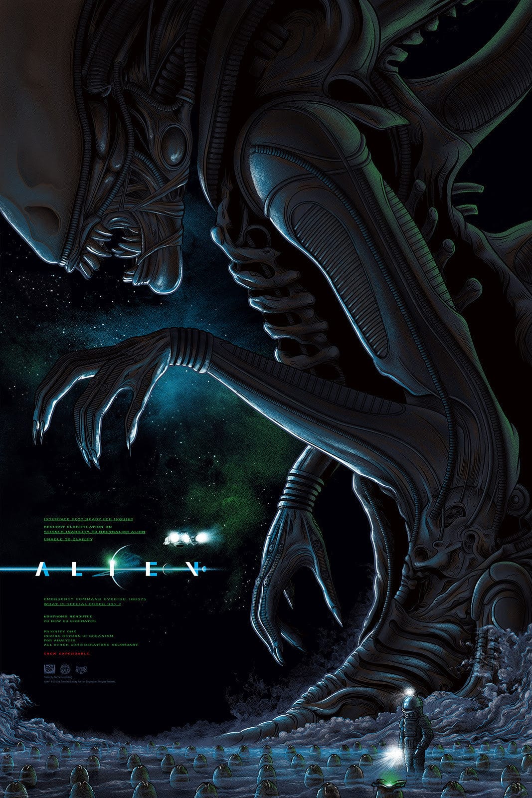 Alien Poster 1 - High Quality Sci-Fi Wall Art Decor for Home, Office & Gaming Room - Perfect for Movie Lovers & Space Enthusiasts