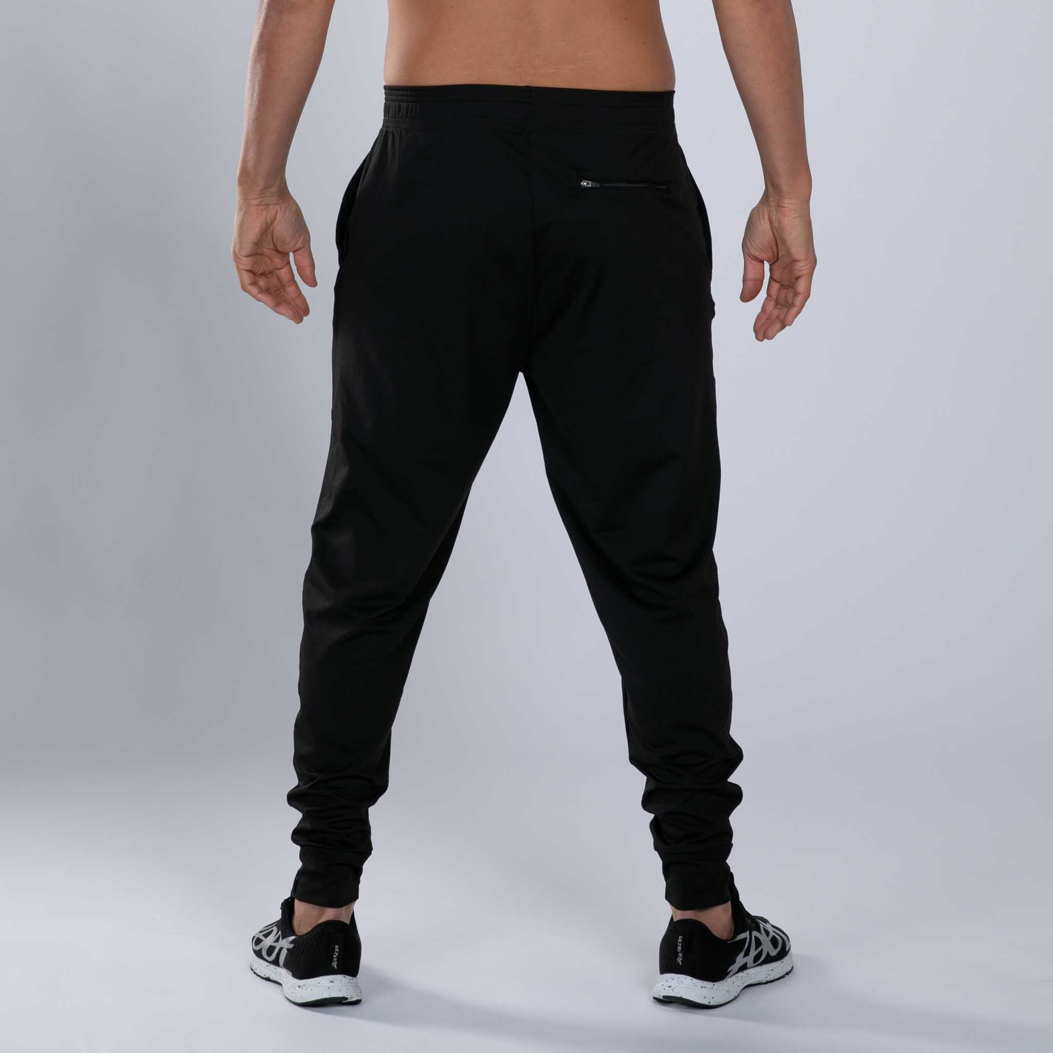 Men's Elite Run Jogger Pants - Lightweight, Breathable & Comfortable Running Joggers for Men - Perfect for Gym, Workout & Casual Wear - Black