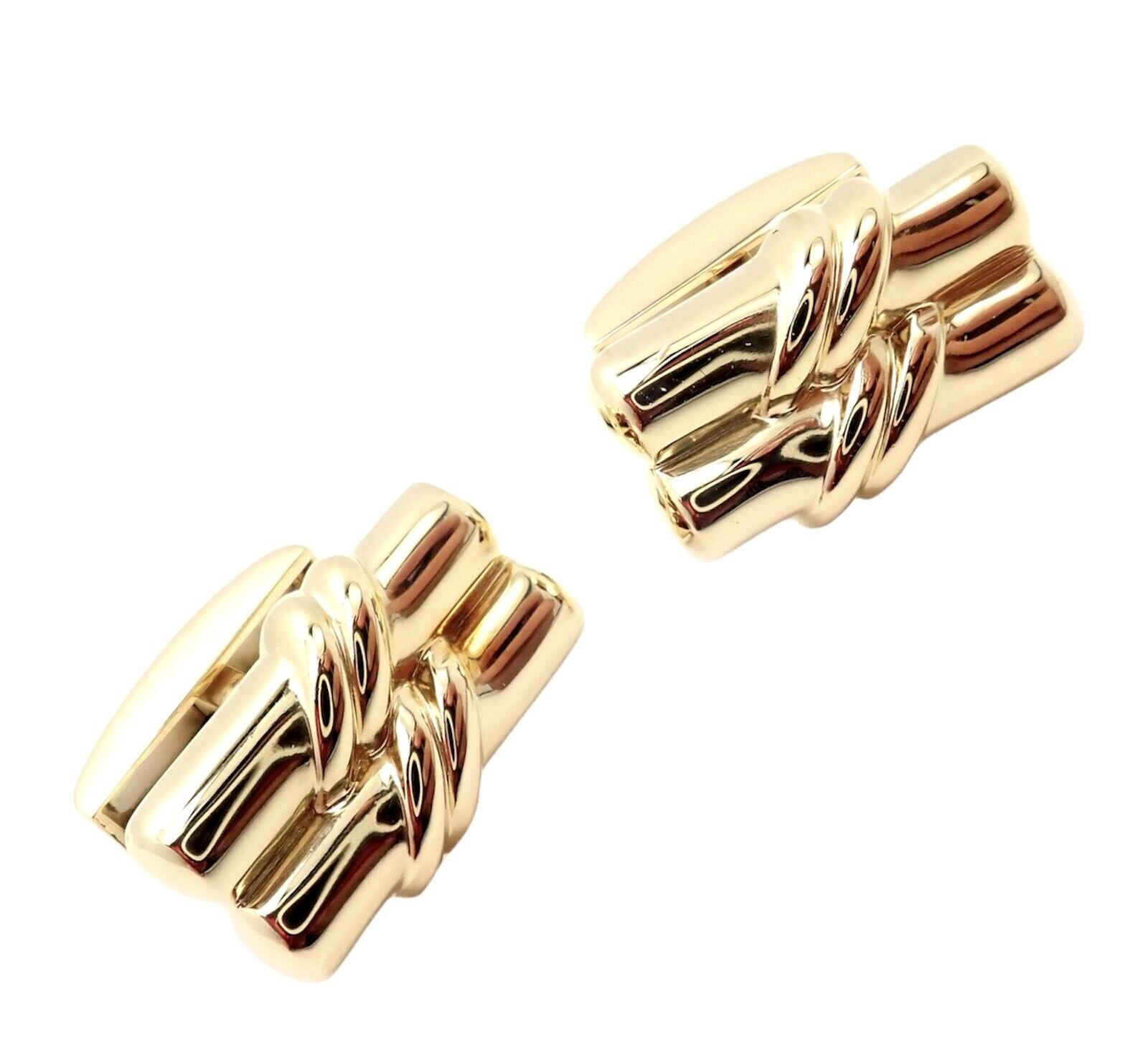 Authentic Tiffany & Co 18k Yellow Gold Double Bar Cufflinks - Luxury Men's Jewelry for Weddings & Formal Events