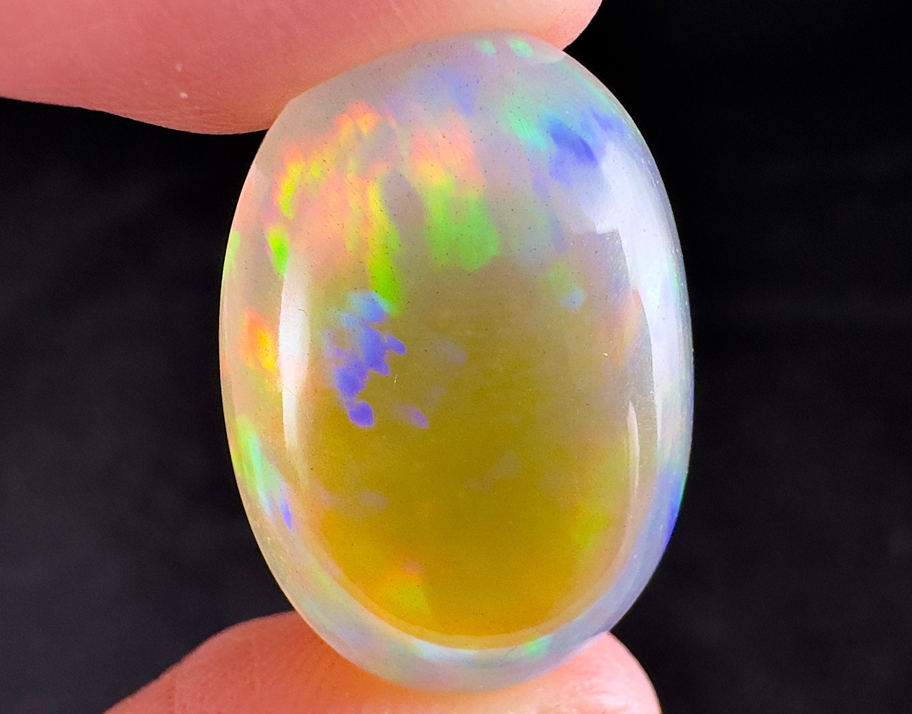 Welo Opal Cabochon Oval - Natural Ethiopian Opal Gemstone for Jewelry Making, Wire Wrapping, Pendants & Rings - DIY Craft Supplies (54320)
