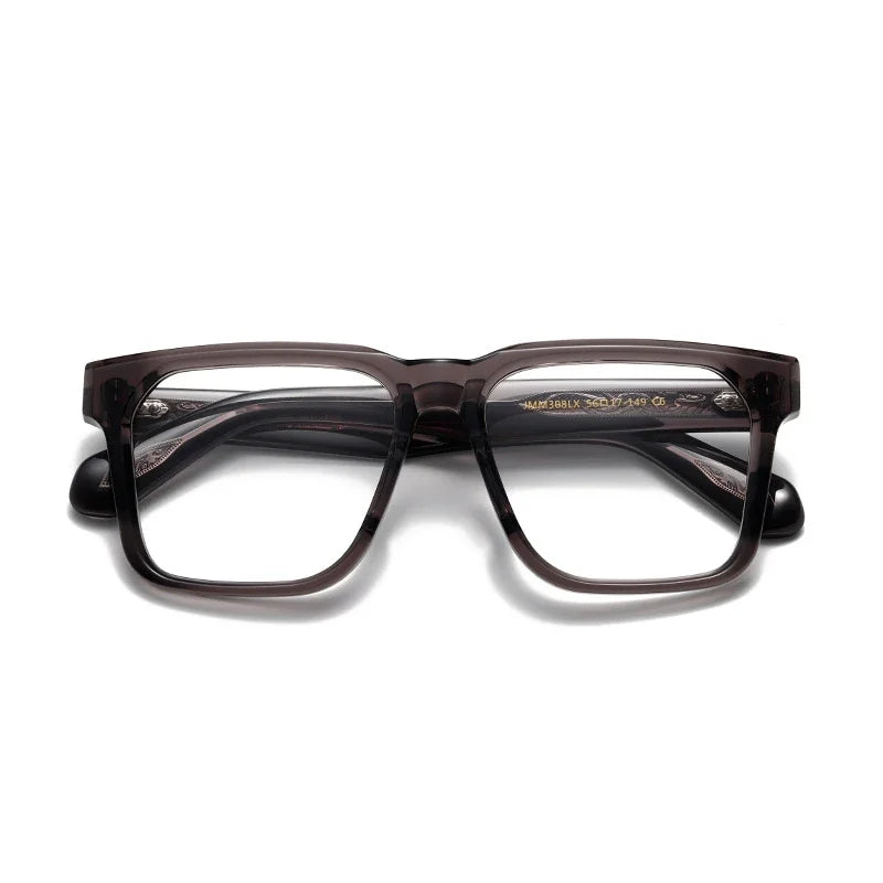 Stylish Aror Men's Full Rim Big Square Acetate Eyeglasses Frame 94308 - Trendy Square Glasses for Men, Durable Acetate Material, Perfect for Office, Reading & Fashion Accessories