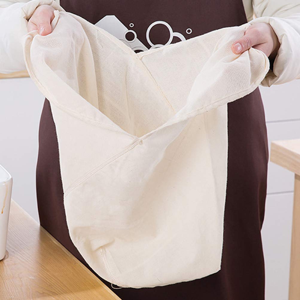 Hemoton 1-Pack Reusable Nut Milk Bag - Fine Mesh Strainer for Almond Milk, Cheesecloth, Broth & Coffee Filter - Organic Cotton Food Grade Filter Bag for Nuts, Juicing & DIY Kitchen Use