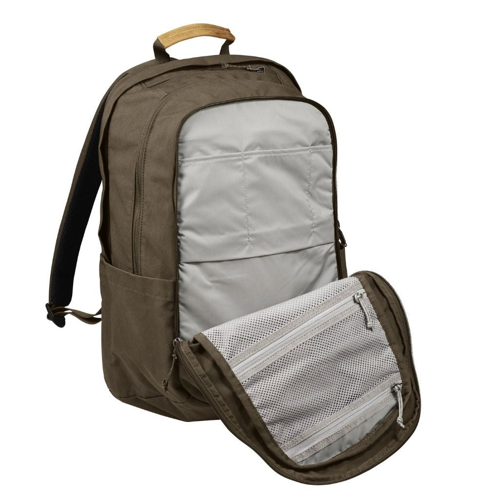 Fjallraven Raven 28L Backpack - 15 Inch Laptop Compatible, Durable & Water-Resistant, Deep Forest Green - Perfect for Hiking, Travel & School