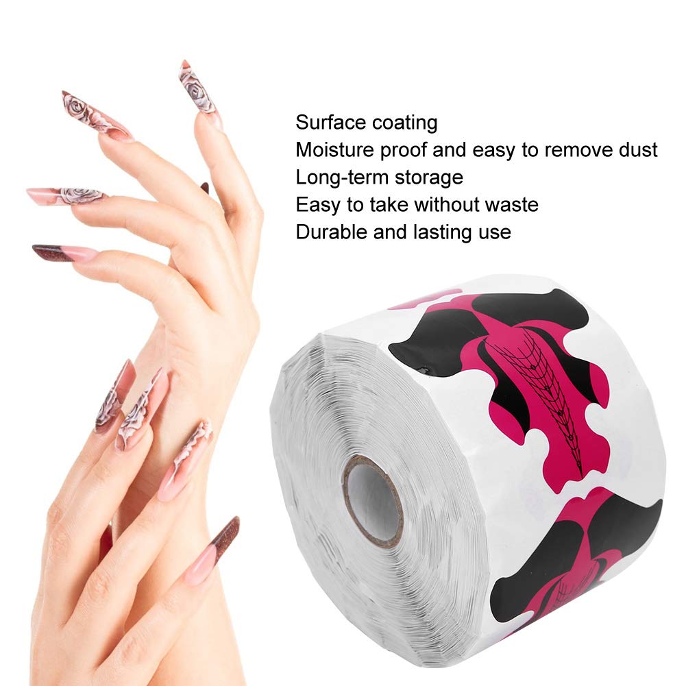 500pcs Goldfish Shape Nail Extension Stickers - Self-Adhesive Nail Art Templates for Acrylic & Gel Nails - DIY Nail Form Guide Stickers for Salon & Home Manicure