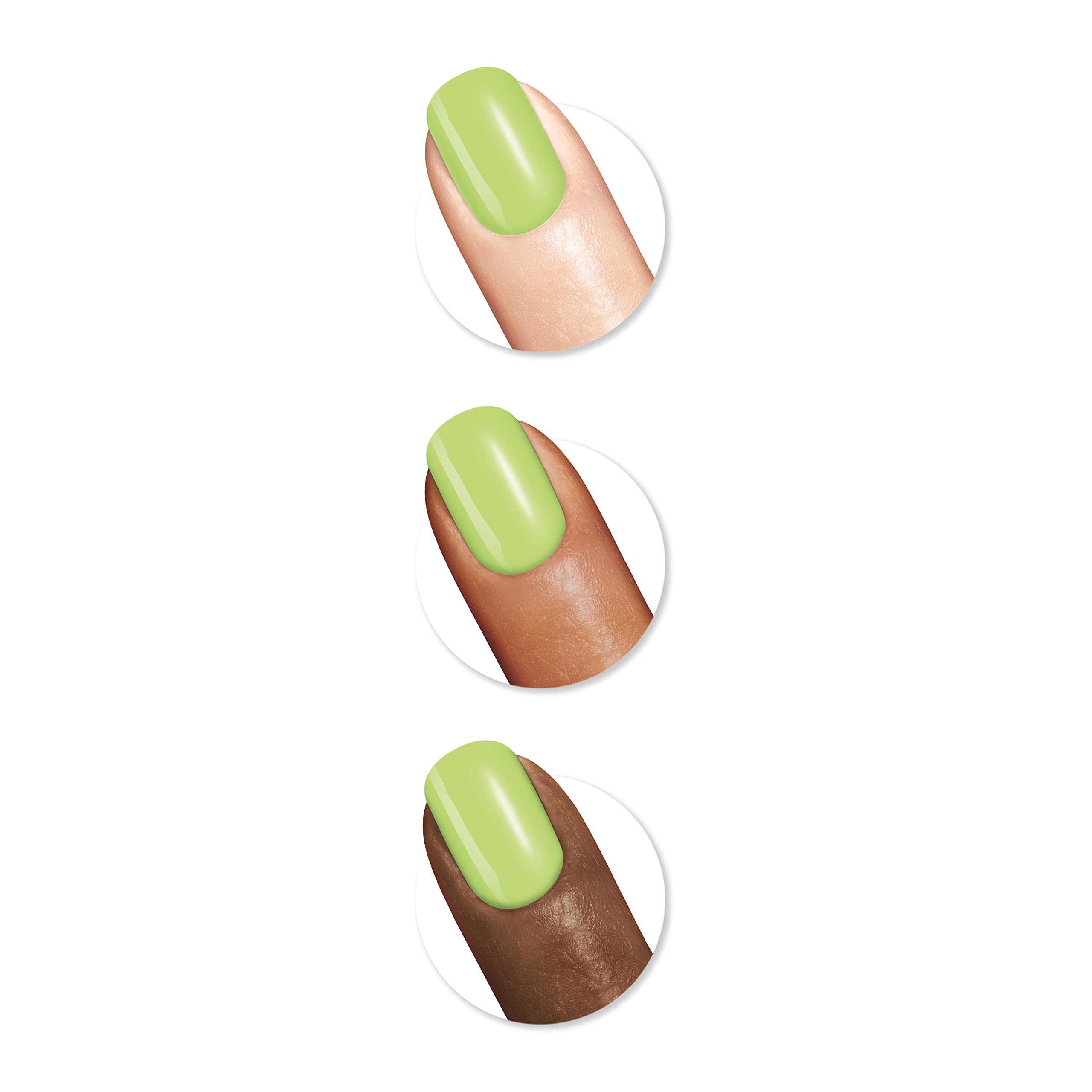 Sally Hansen Miracle Gel™ Nail Polish - Electri-Lime Green, Long Lasting Gel-Like Formula, No UV Lamp Needed, Chip Resistant - Perfect for Manicures, Pedicures & At-Home Nail Care
