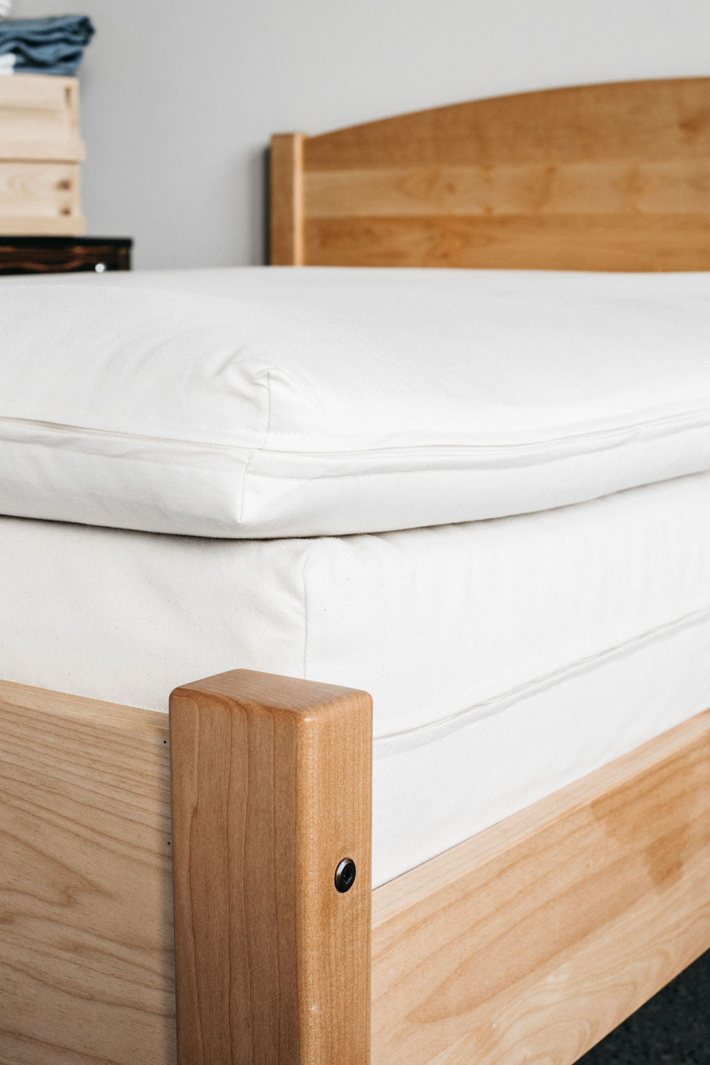 Organic Wool & Natural Latex Mattress Topper - 3 Inch Plush Support for Back Pain Relief - Perfect for Allergy Sufferers & Hot Sleepers - Ideal for Bedroom, Guest Room & RV Use