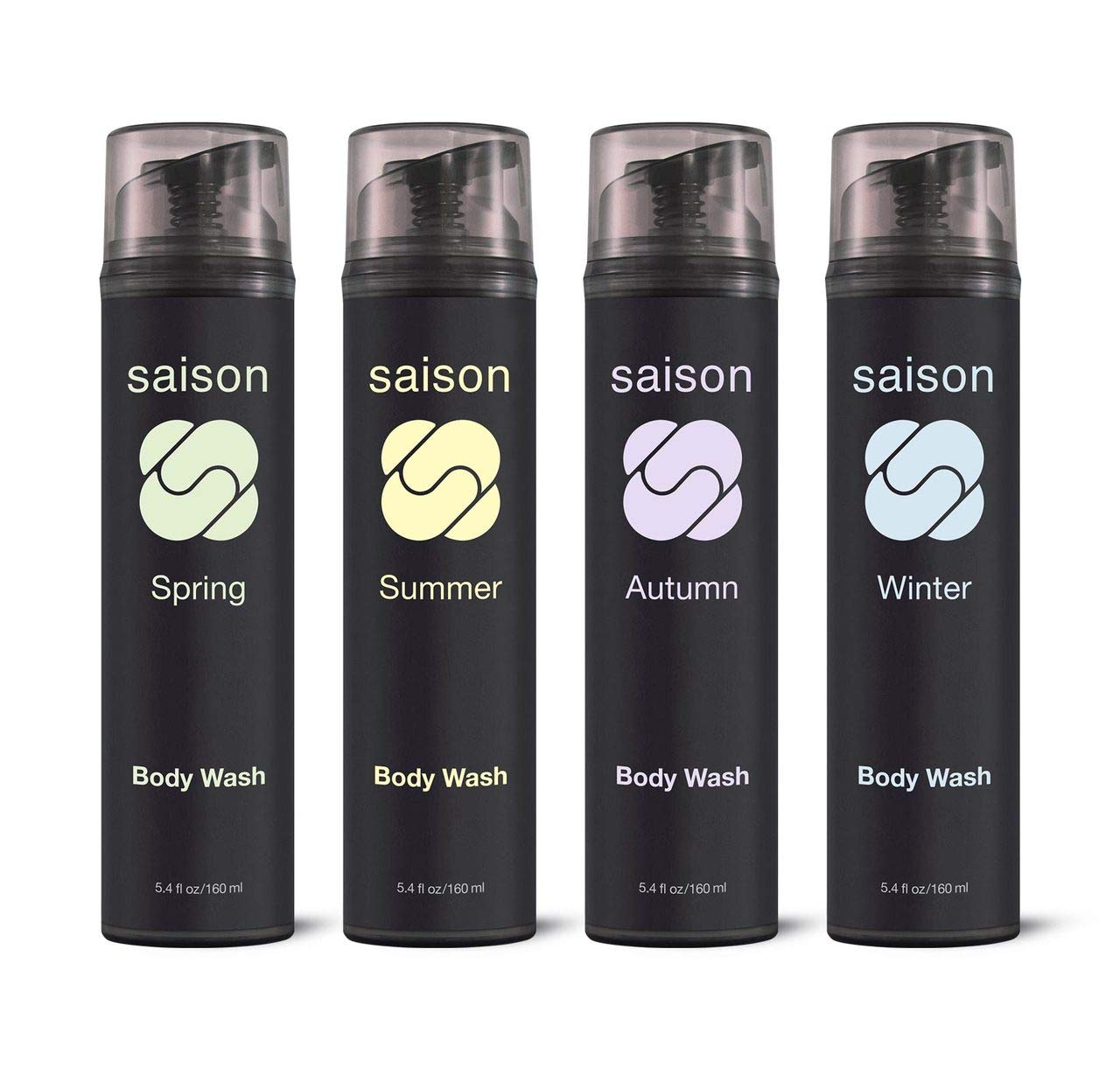 Saison® The Seasons Body Wash Gift Set - 4 Pack Luxury Moisturizing Shower Gel for Women & Men - Perfect for Holidays, Birthdays & Self-Care Rituals