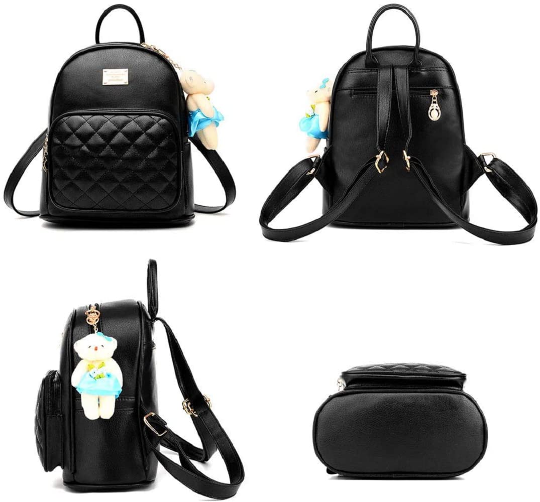 Stylish Women's Mini Leather Backpack - Convertible Crossbody Shoulder Bag Purse for Girls & Teens | Cute Pink Daypack for School, Travel & Everyday Use