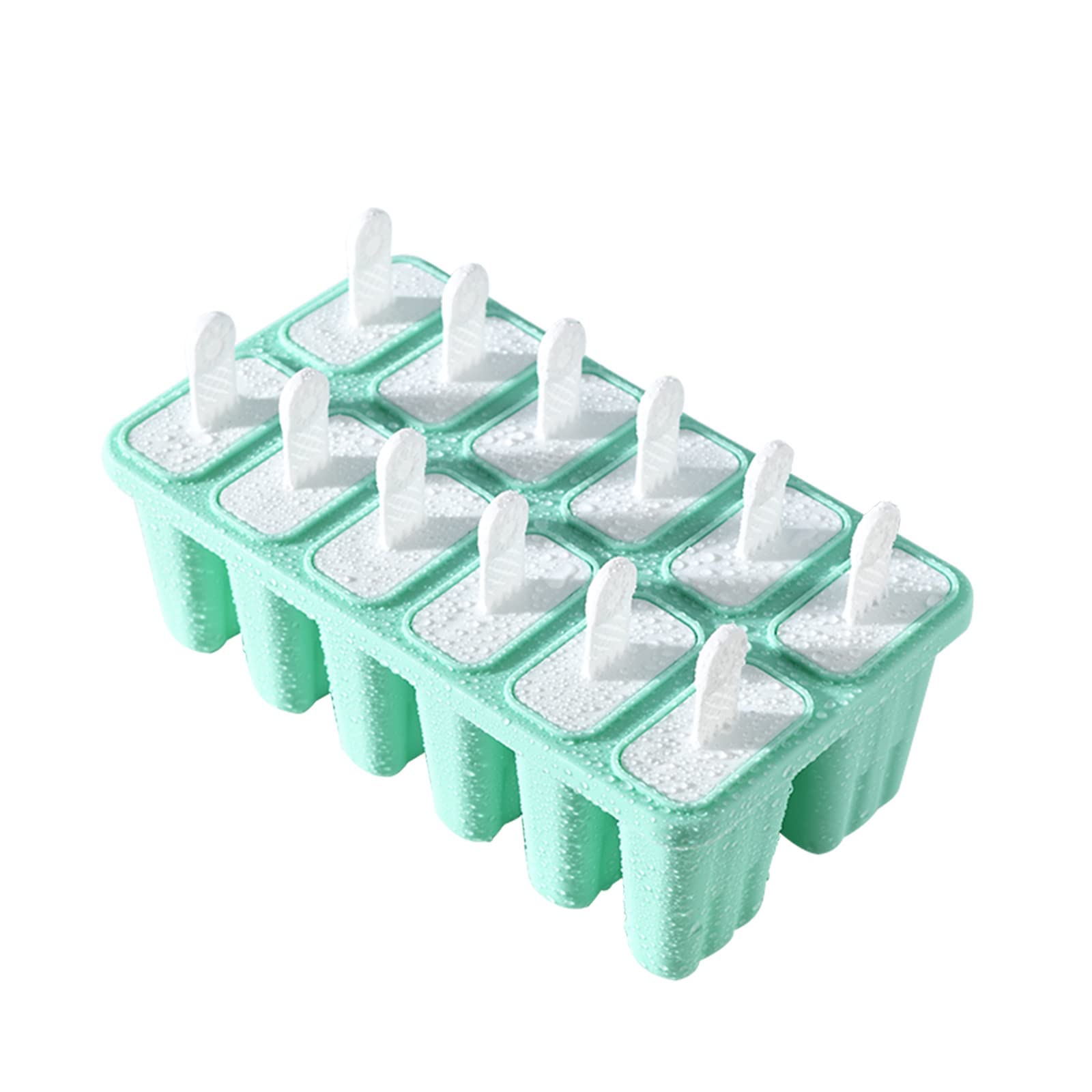 12-Piece Silicone Ice Cube Tray Set - DIY Popsicle & Ice Cream Molds for Homemade Treats - Perfect for Cocktails, Smoothies, and Party Desserts