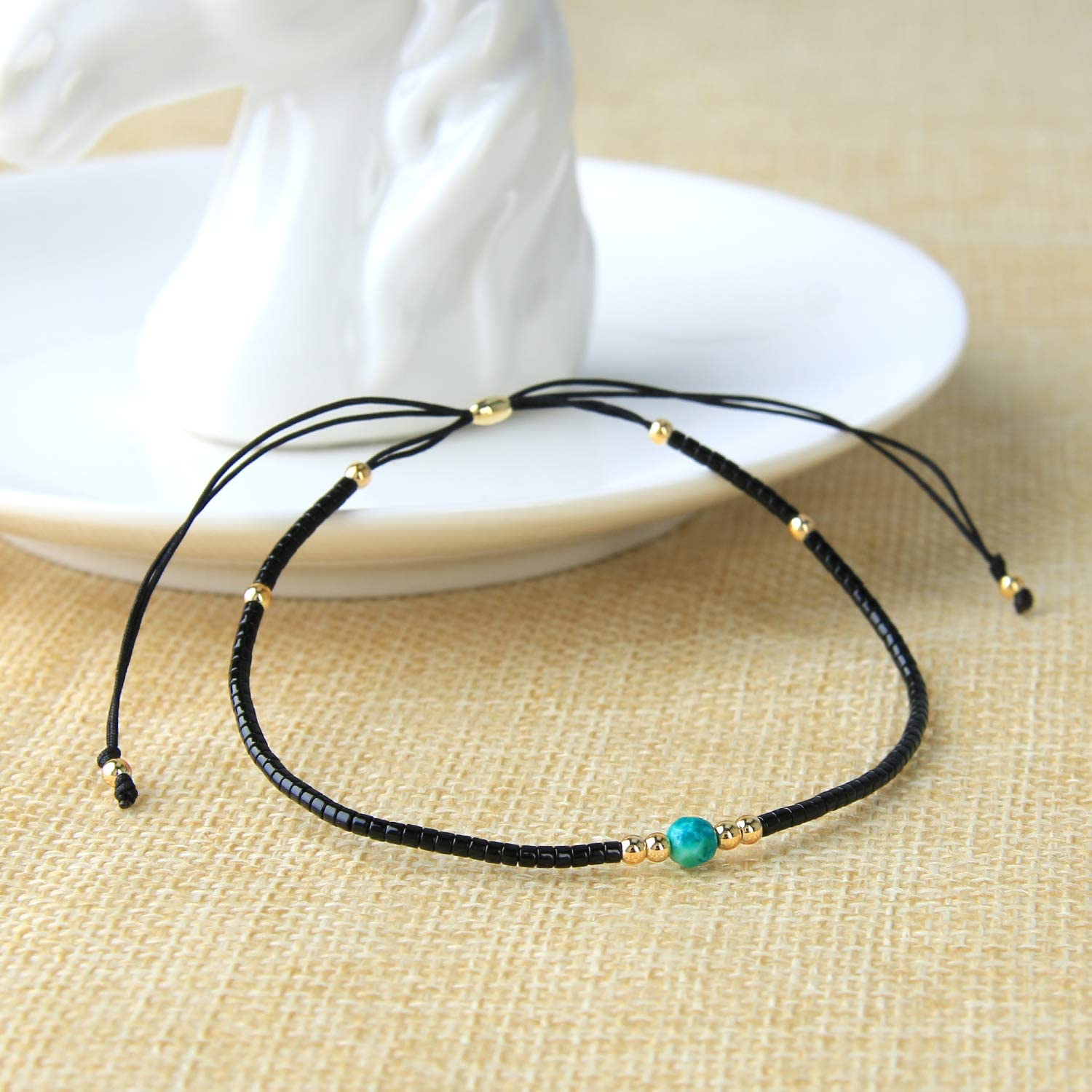 KELITCH Adjustable Women's Friendship Bracelet with Miyuki Crystals - Boho Chic Jewelry for Best Friends, Sisters & Couples - Perfect for Gifts, Parties & Everyday Wear