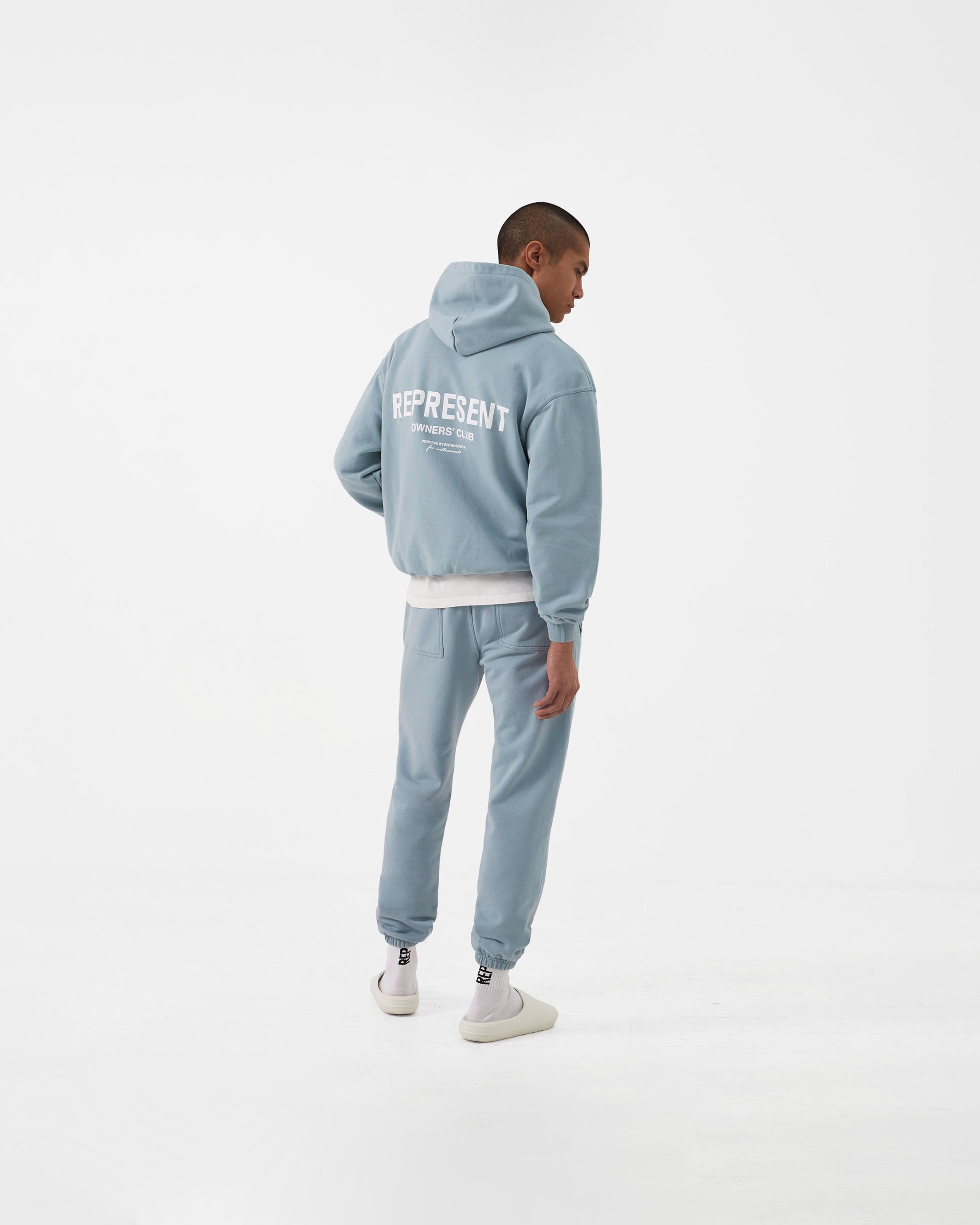 Represent Owners Club Hoodie - Powder Blue | Premium Cotton Streetwear for Men & Women | Perfect for Casual Outfits, Gym, and Lounge Wear