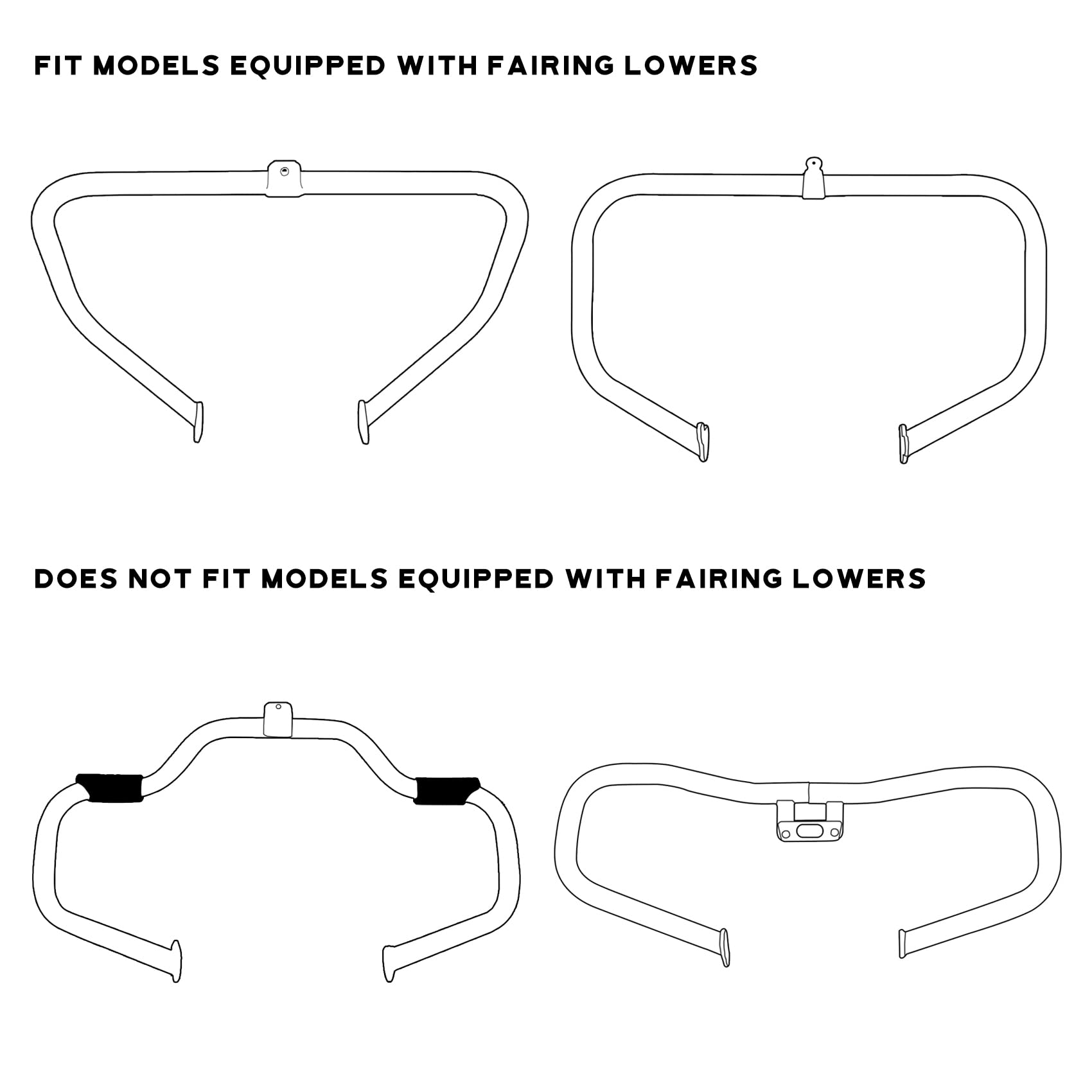 TCMT Lower Vented Leg Fairing with 6.5'' Speaker Grills for Harley Touring Models - Road King, Road Glide, Street Glide, Electra Glide Ultra-Classic (1983-2013, Style D) - Perfect for Motorcycle Audio Upgrades & Wind Protection