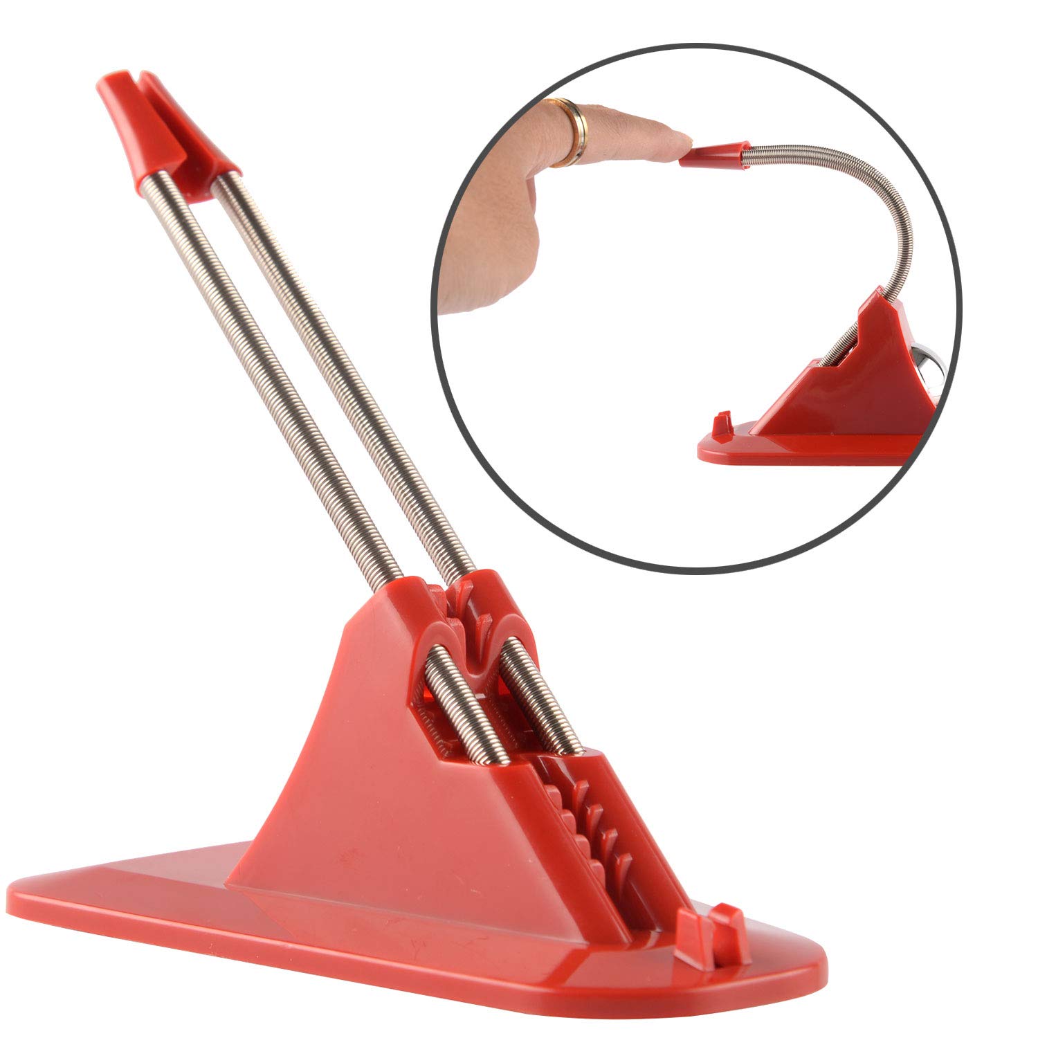 ONE250 Mouse Bungee Cable Management Clip - Flexible Gaming Mouse Holder for Tangle-Free Wired Mouse Support (Red) - Perfect for PC Gaming, Esports, and Office Workstations