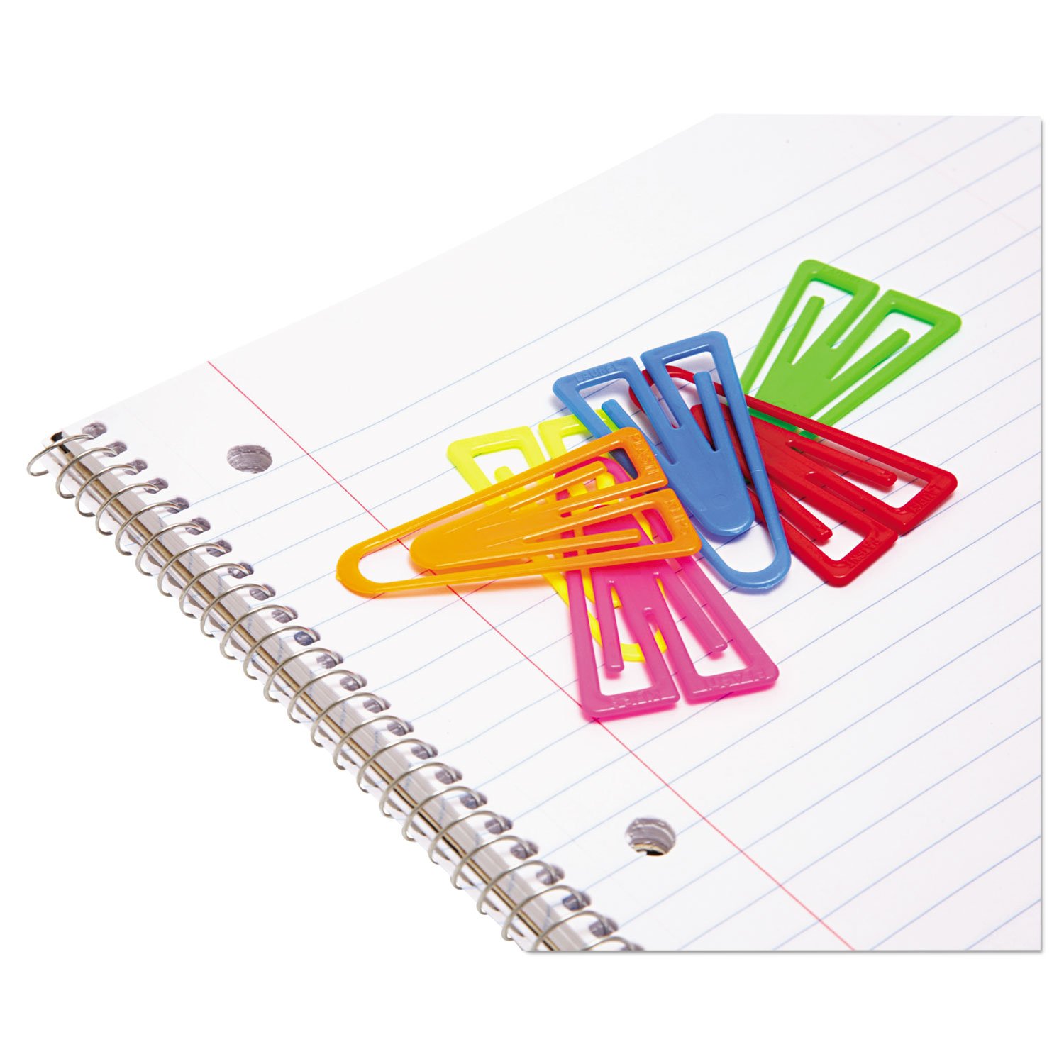Baumgartens Plastic Paper Clips - BAULP1700 - 100-Pack Colorful Binder Clips for Office, School, and Home Organization