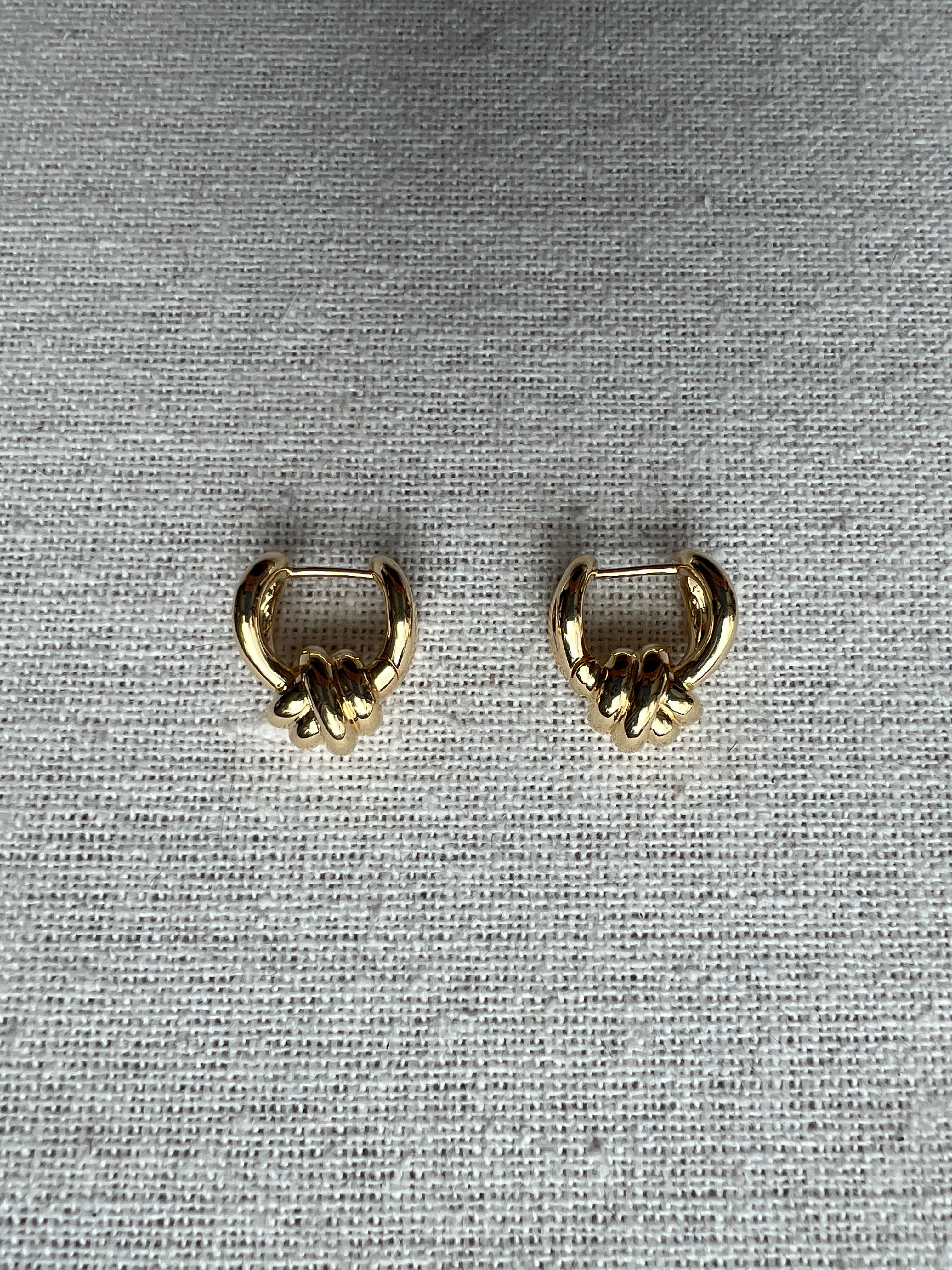 925 Sterling Silver Gold Plated Knot Hoop Earrings for Women - Elegant Dainty Jewelry for Everyday Wear, Parties & Gifts