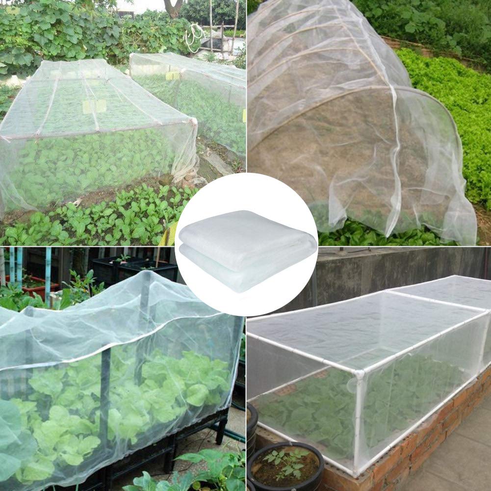 Insect Protection Netting for Garden & Greenhouse - Fine Mesh Plant Covers for Vegetables, Fruits & Flowers | Durable Grow Tunnel Netting for Pest Control & Crop Protection | Ideal for Raised Beds, Hydroponics & Organic Gardening