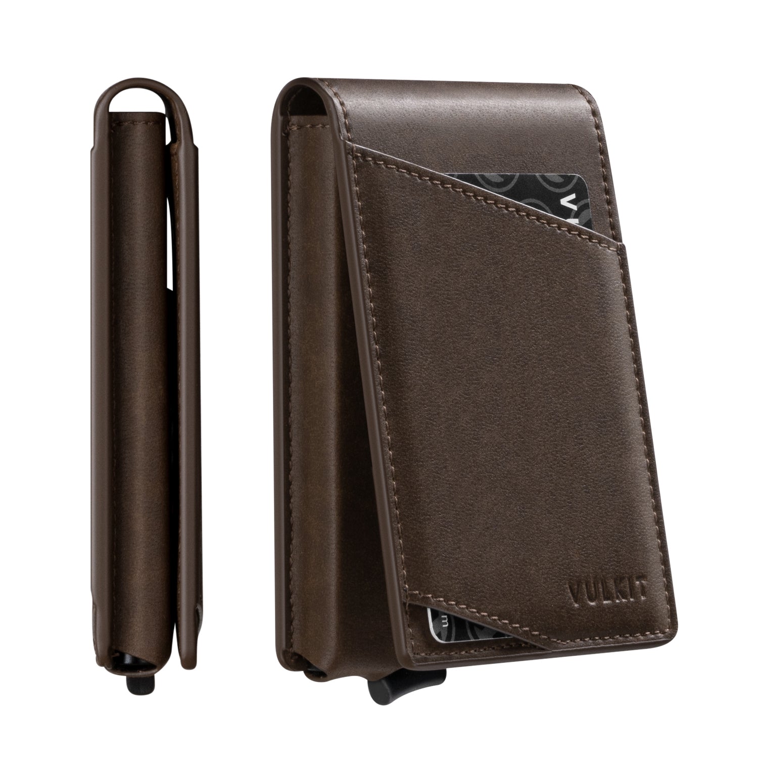 VC210 Removable Aluminum Card Holder - Slim Bifold Wallet with Magnetic Closure, ID Window & 2 Extra Card Slots | RFID Blocking Metal Wallet for Men & Women | Perfect for Travel, Business & Everyday Use