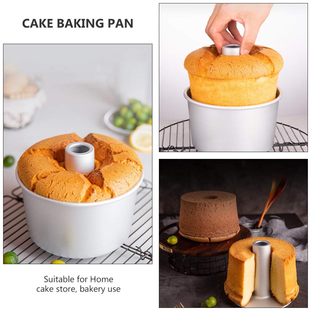 5-Piece Hemoton Aluminum Alloy Leakproof Chiffon Cake Pan Set - Non-Stick Baking Molds for Perfect Sponge Cakes, Cupcakes & Desserts - Ideal for Home Baking, Parties & Professional Use