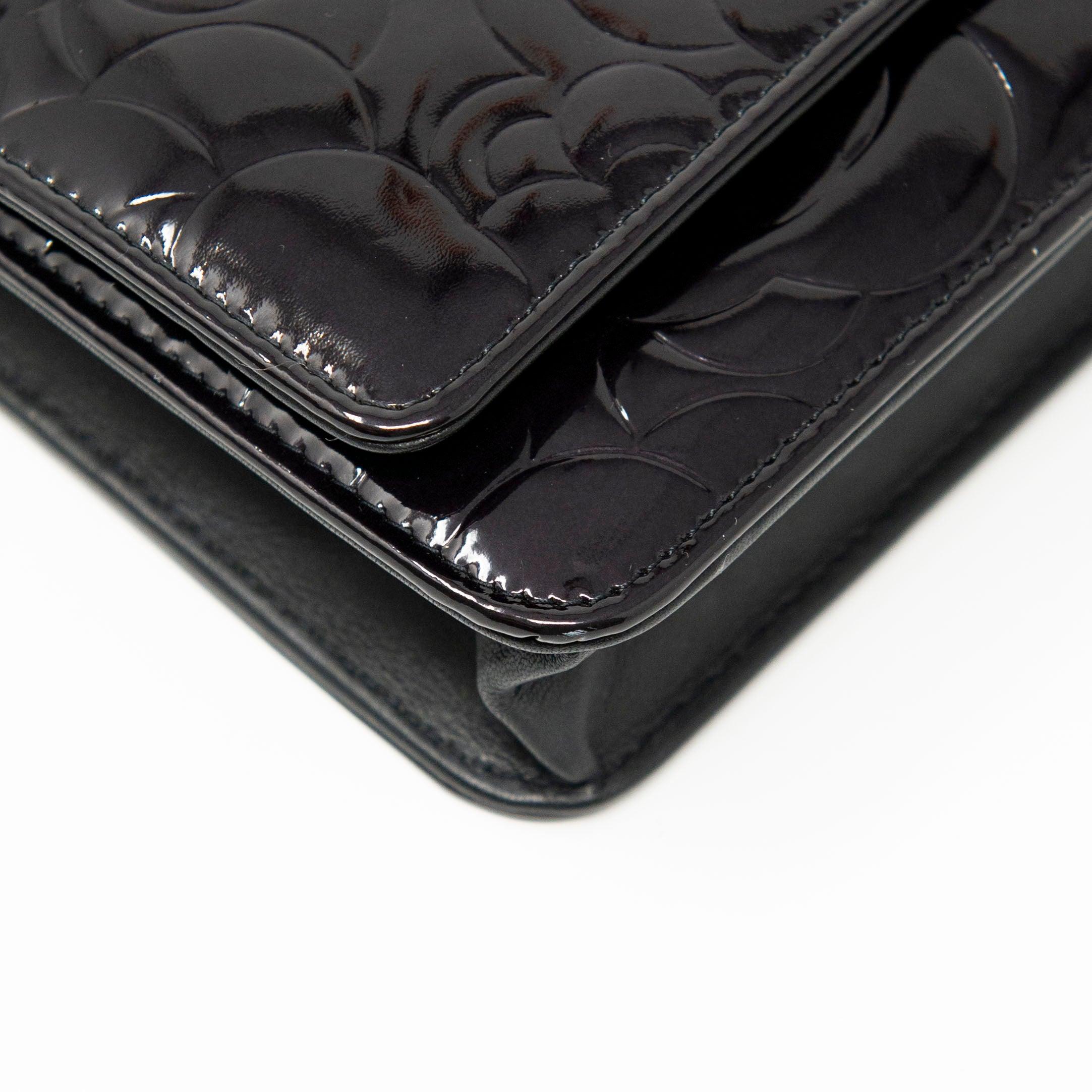 Chanel Black Camellia Wallet On Chain Crossbody Bag - Luxury Designer WOC for Women | Perfect for Evening Parties, Date Nights & Special Occasions