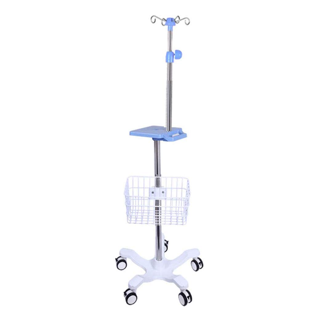 Premium Adjustable IV Pole Stand with Removable Stainless Steel Drip Hook - Mobile IV Infusion Stand with 5 Smooth-Rolling Casters for Hospitals, Clinics & Home Healthcare Use