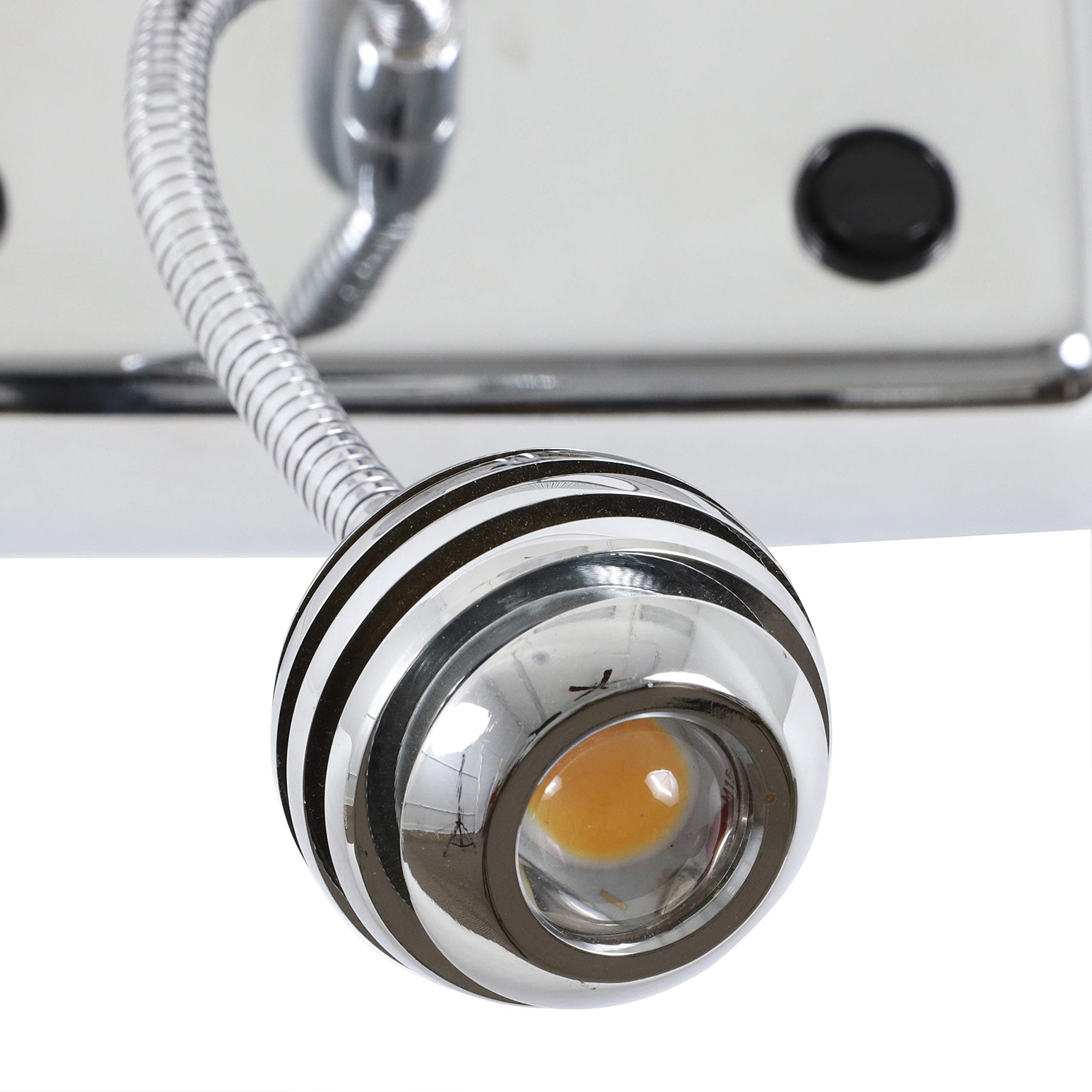 Decor Therapy WL1161 Amet 2-Light Vanity Fixture in Chrome Finish - Perfect for Bathroom Makeup Mirror Lighting and Dressing Room Illumination