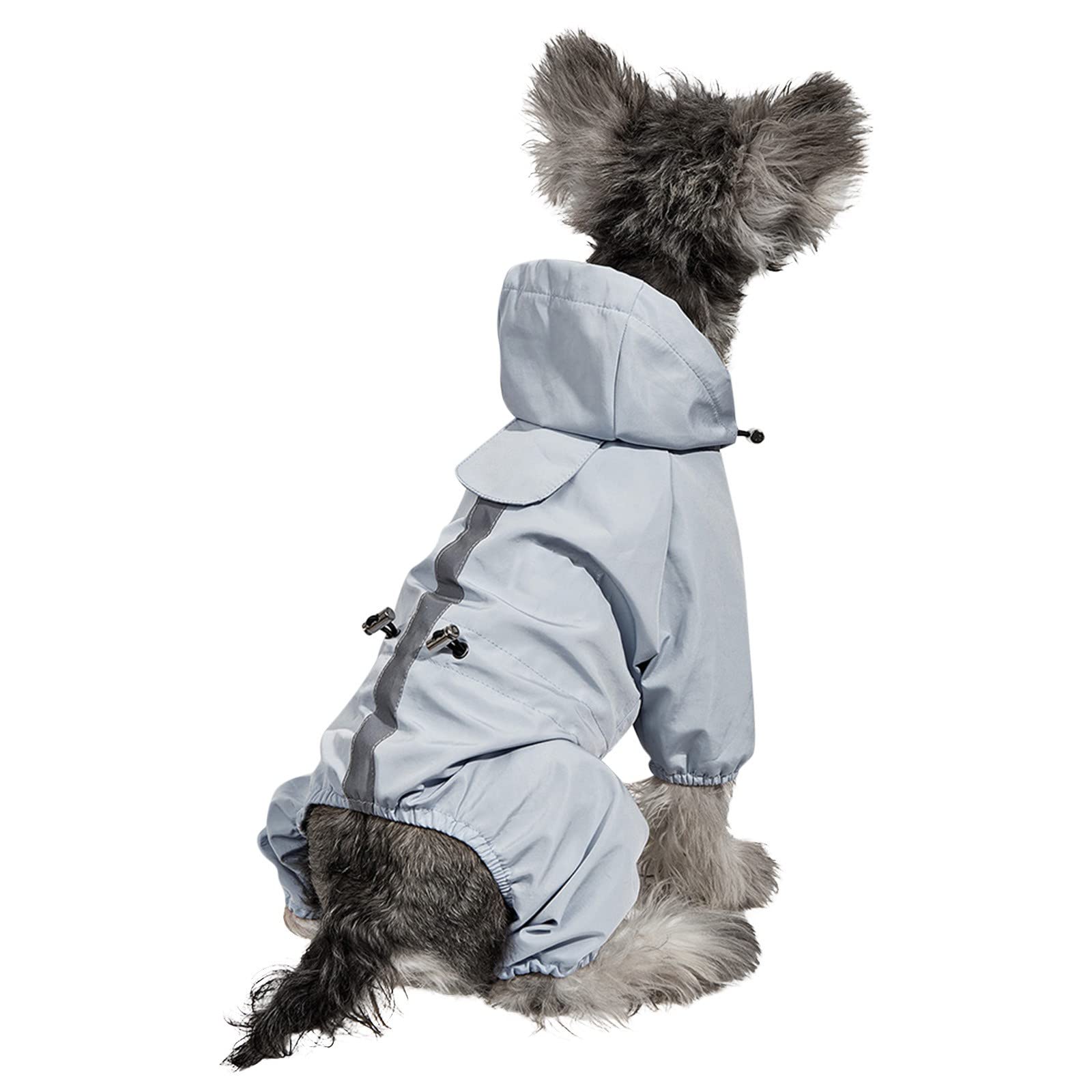 Waterproof Adjustable Reflective Dog Raincoat with Hood - Lightweight Rain Jacket for Small, Medium & Large Dogs - Perfect for Outdoor Walks, Hiking & Rainy Day Adventures