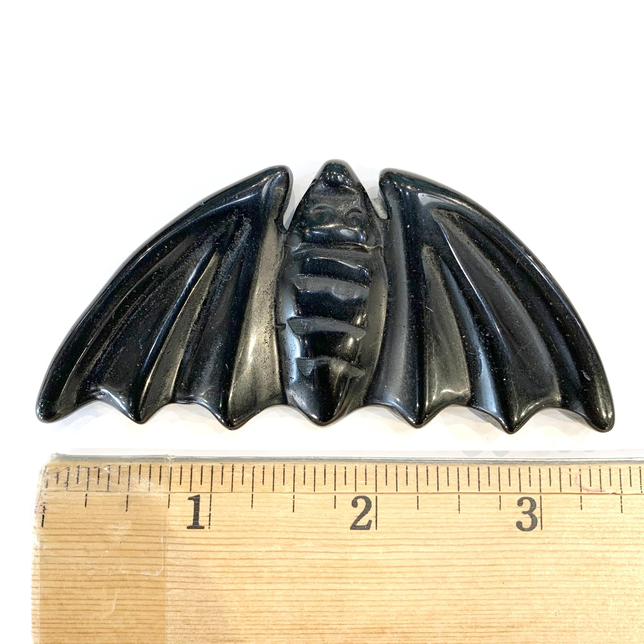 Black Obsidian Bat - Genuine Volcanic Glass Bat Figurine for Home Decor, Feng Shui, and Spiritual Healing | Perfect for Meditation, Protection, and Gift Giving