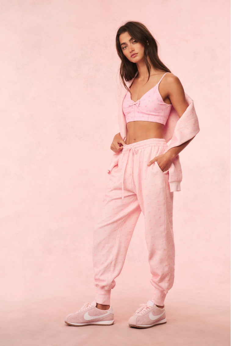 Lolana Floral Print Cotton Sweatpants for Women - Soft Lounge Pants with Elastic Waist - Perfect for Yoga, Home Relaxation & Casual Outings
