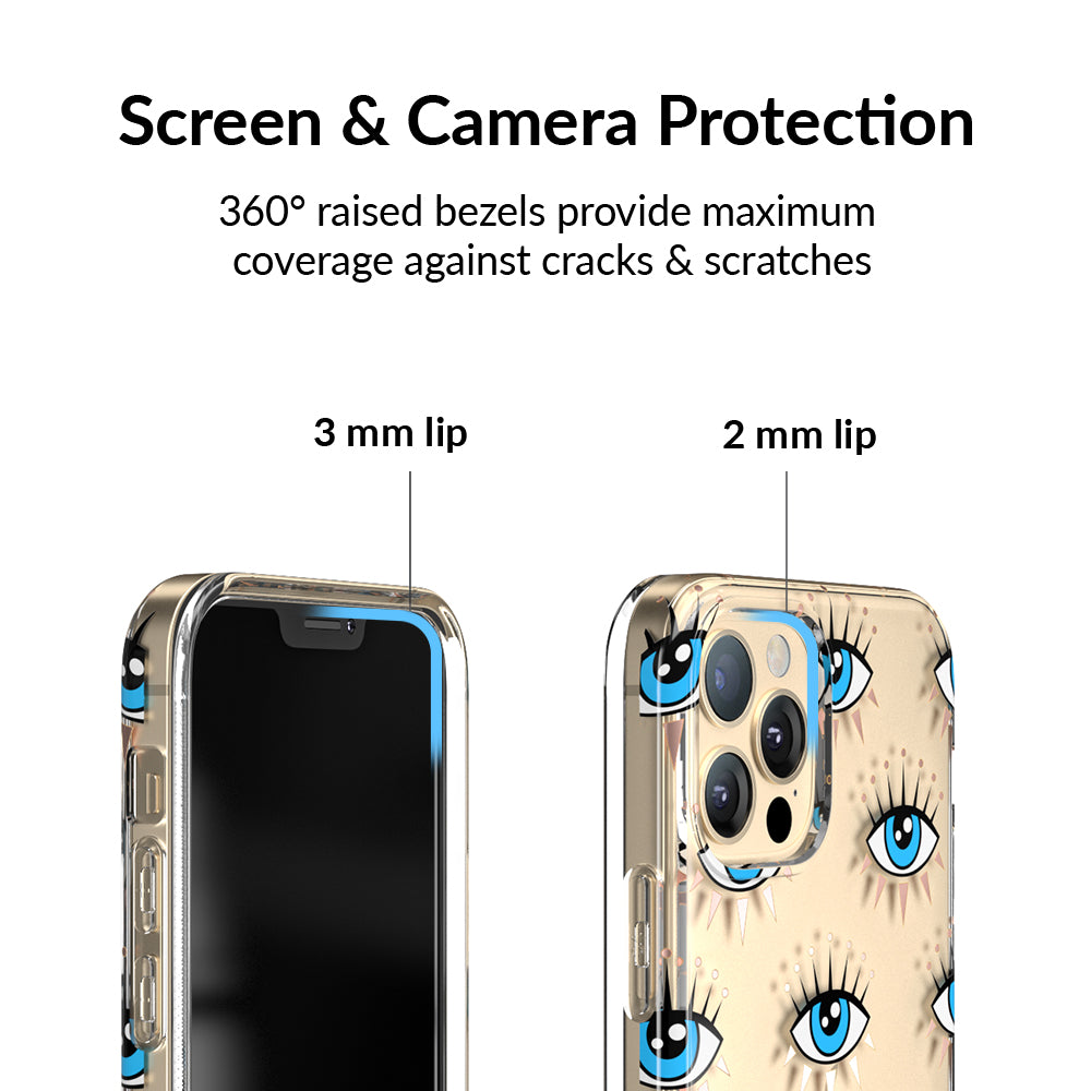 Evil Eye Protection iPhone Case - Stylish & Durable Phone Cover for iPhone 13/14/15 Pro Max - Perfect for Travel, Daily Use & Gift Giving