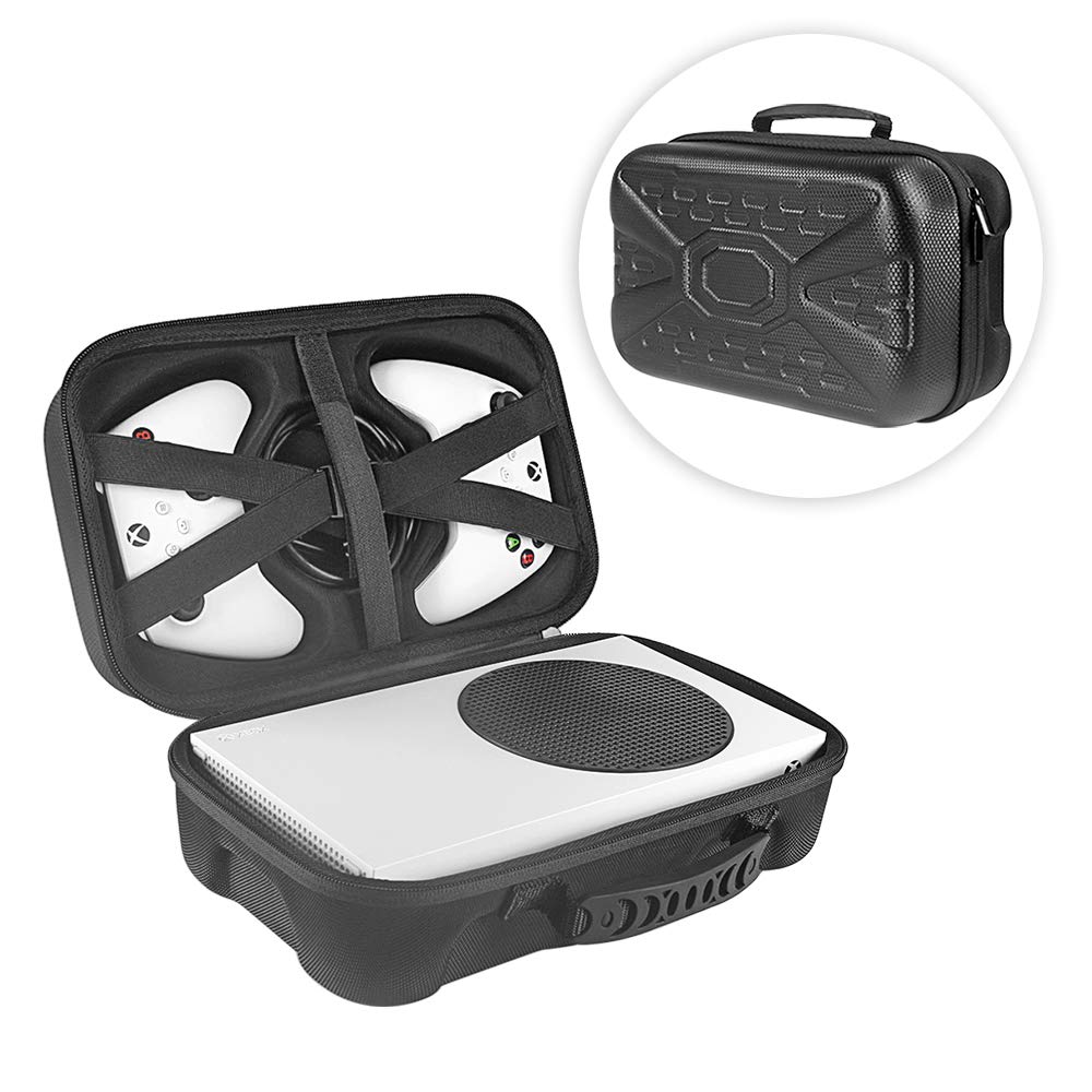 Seracle Travel Storage Bag for Xbox Series S Console & Wireless Controller - Protective Carrying Case with Beauty Case - Perfect for Gaming, Travel & Storage - Black